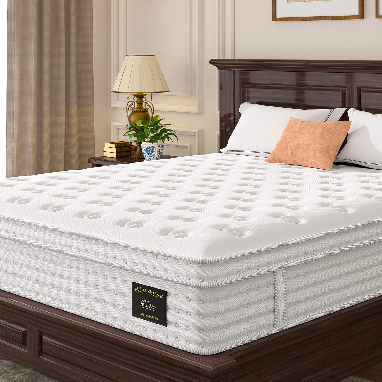 12'' Hybrid Mattress, Memory Foam & Pocket Springs For Pressure Relief - Image 3