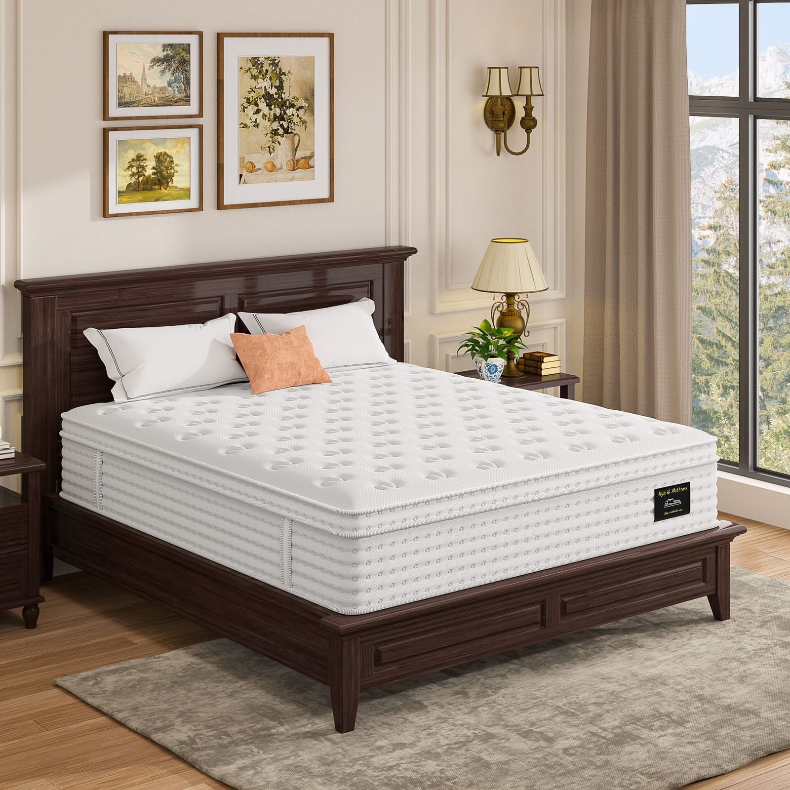 12'' Hybrid Mattress, Memory Foam & Pocket Springs For Pressure Relief - Image 4