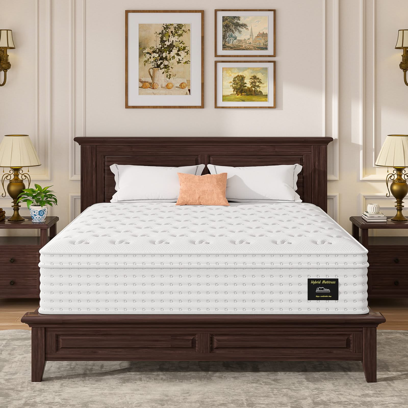 14'' Hybrid Mattress, Memory Foam & Pocket Springs For Pressure Relief - Image 3