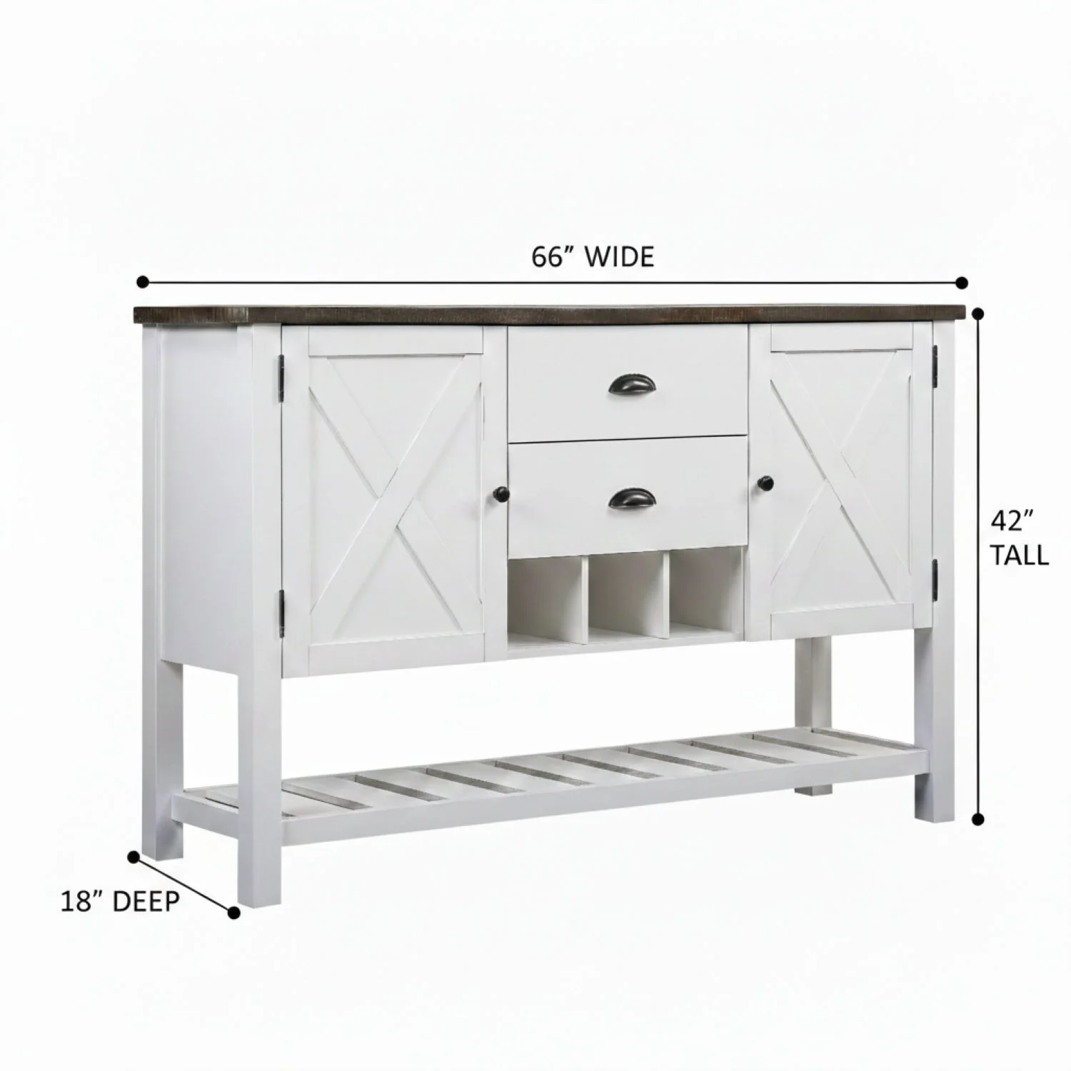 2 Drawer Server - Brown - Image 2