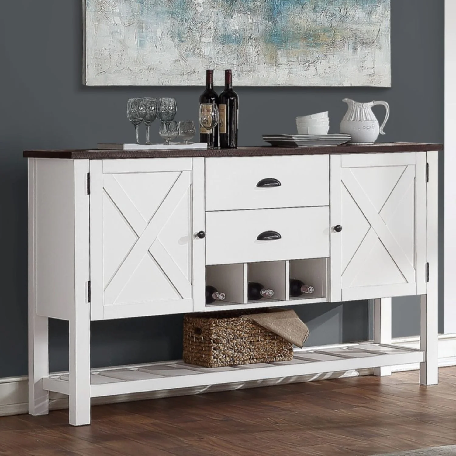 2 Drawer Server - Brown - Image 4
