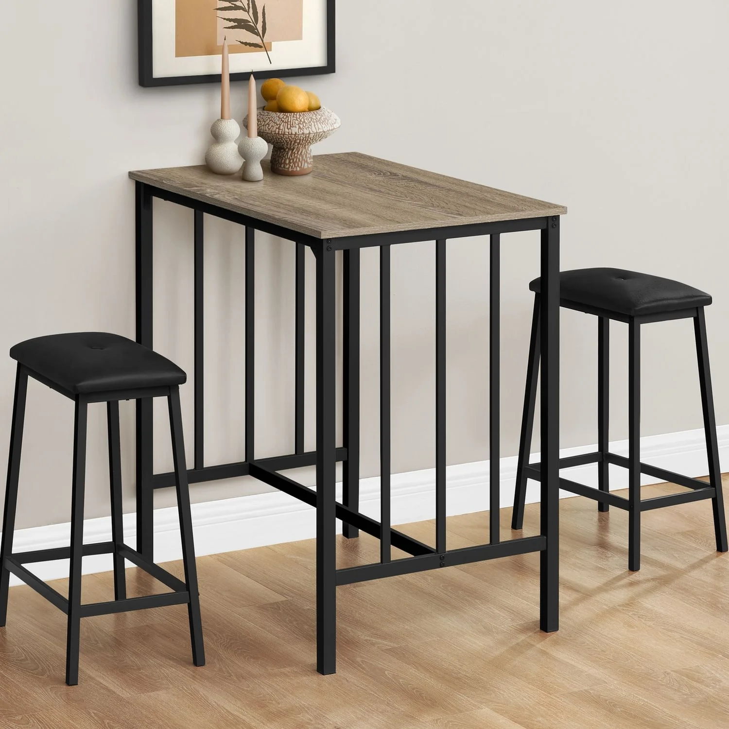 3 Pieces Dining Set, Counter Height, Rectangular, Small, Contemporary & Modern - Image 11