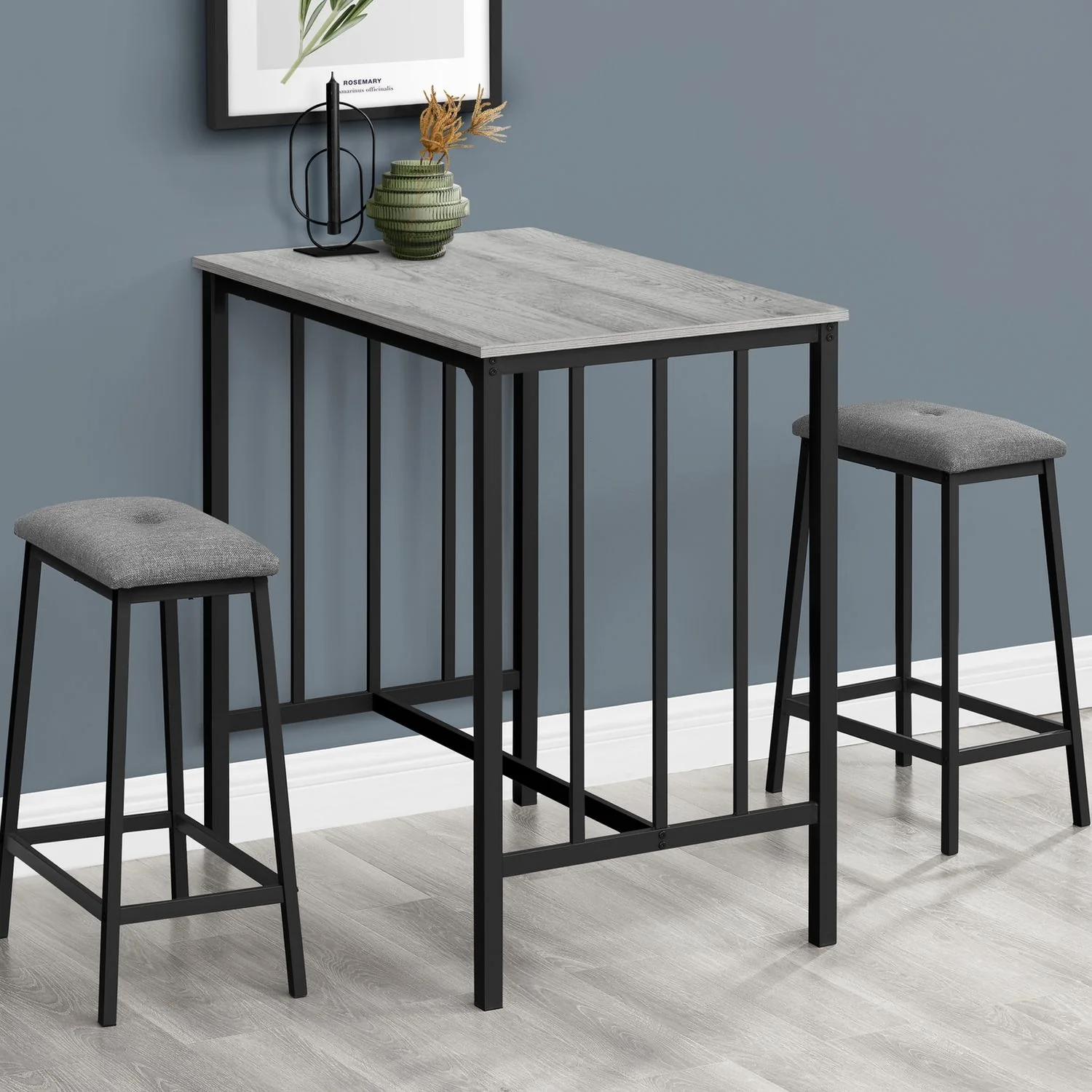 3 Pieces Dining Set, Counter Height, Rectangular, Small, Contemporary & Modern - Image 6