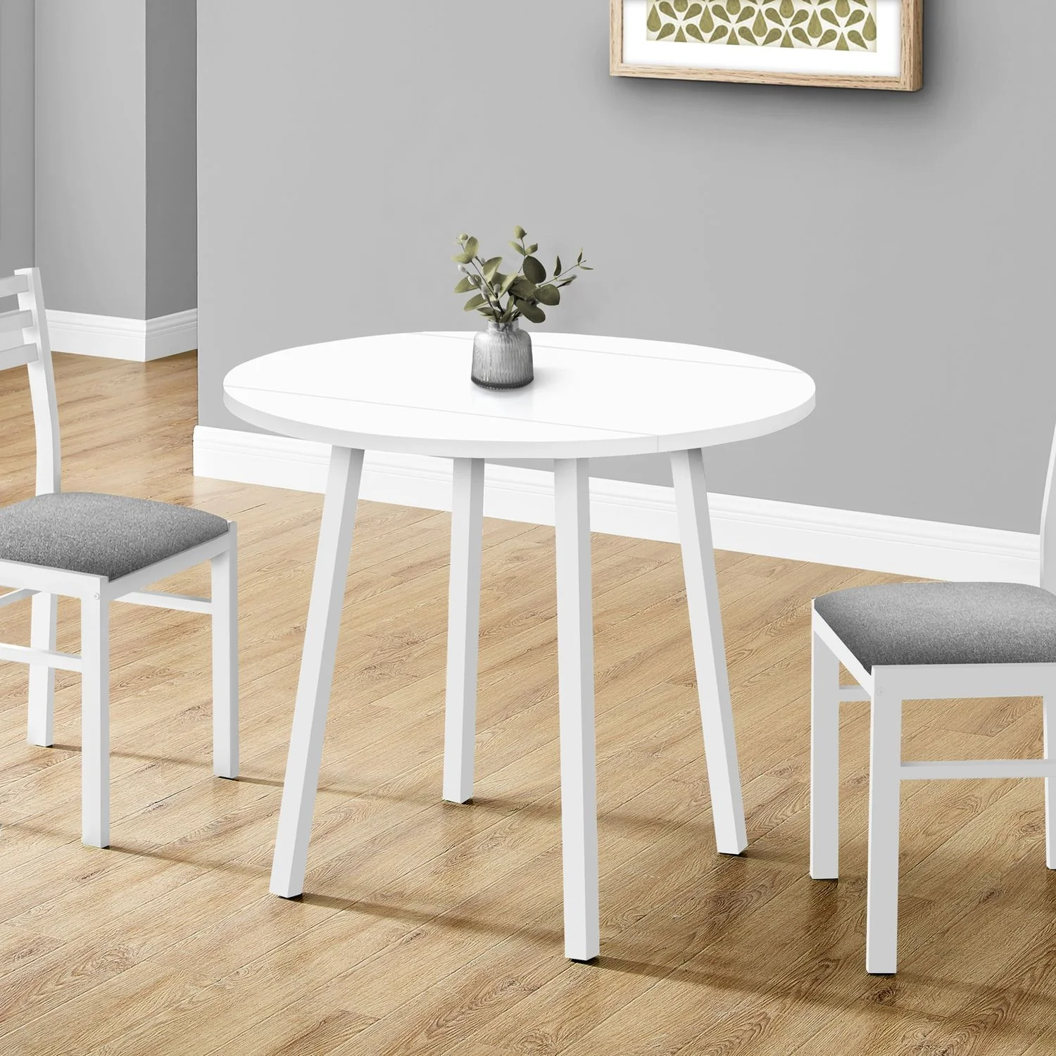 3 Pieces Dining Table Set, Small, Drop Leaf, Contemporary & Modern - Image 12