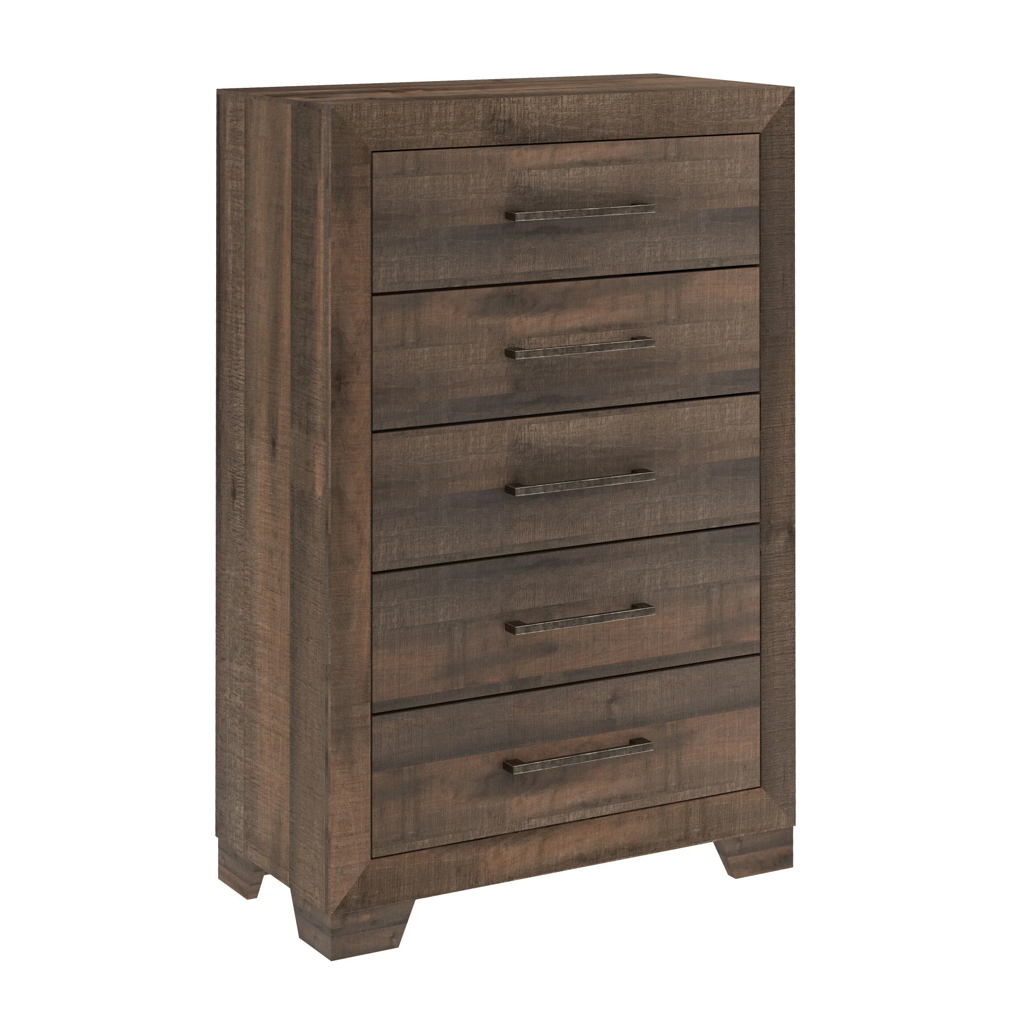 5 Drawer Chest With Casual Style - Brown - Image 3