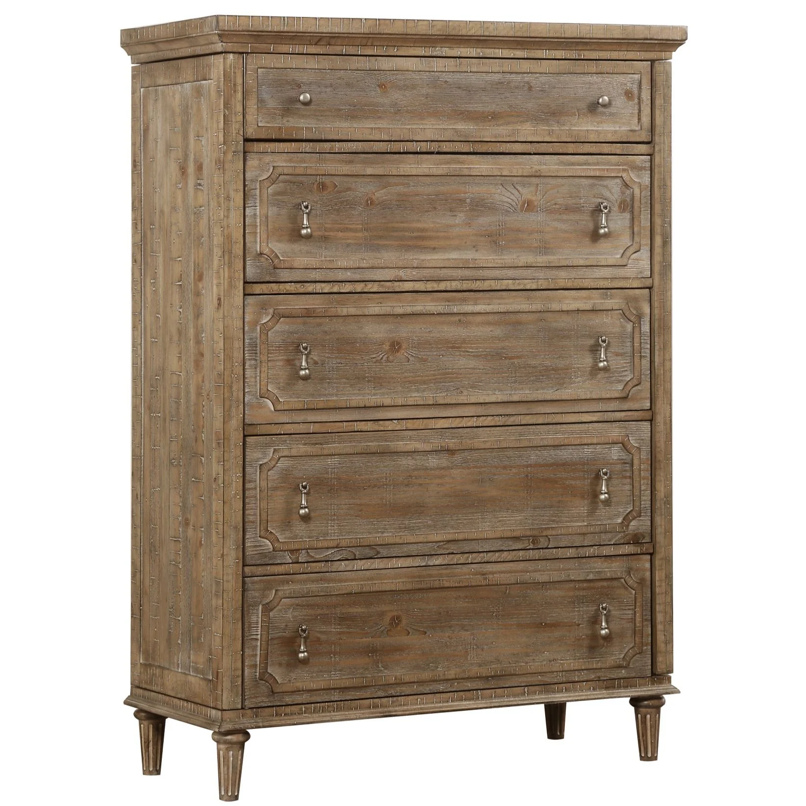 5 Drawer Chest With Construction - Taupe - Image 2