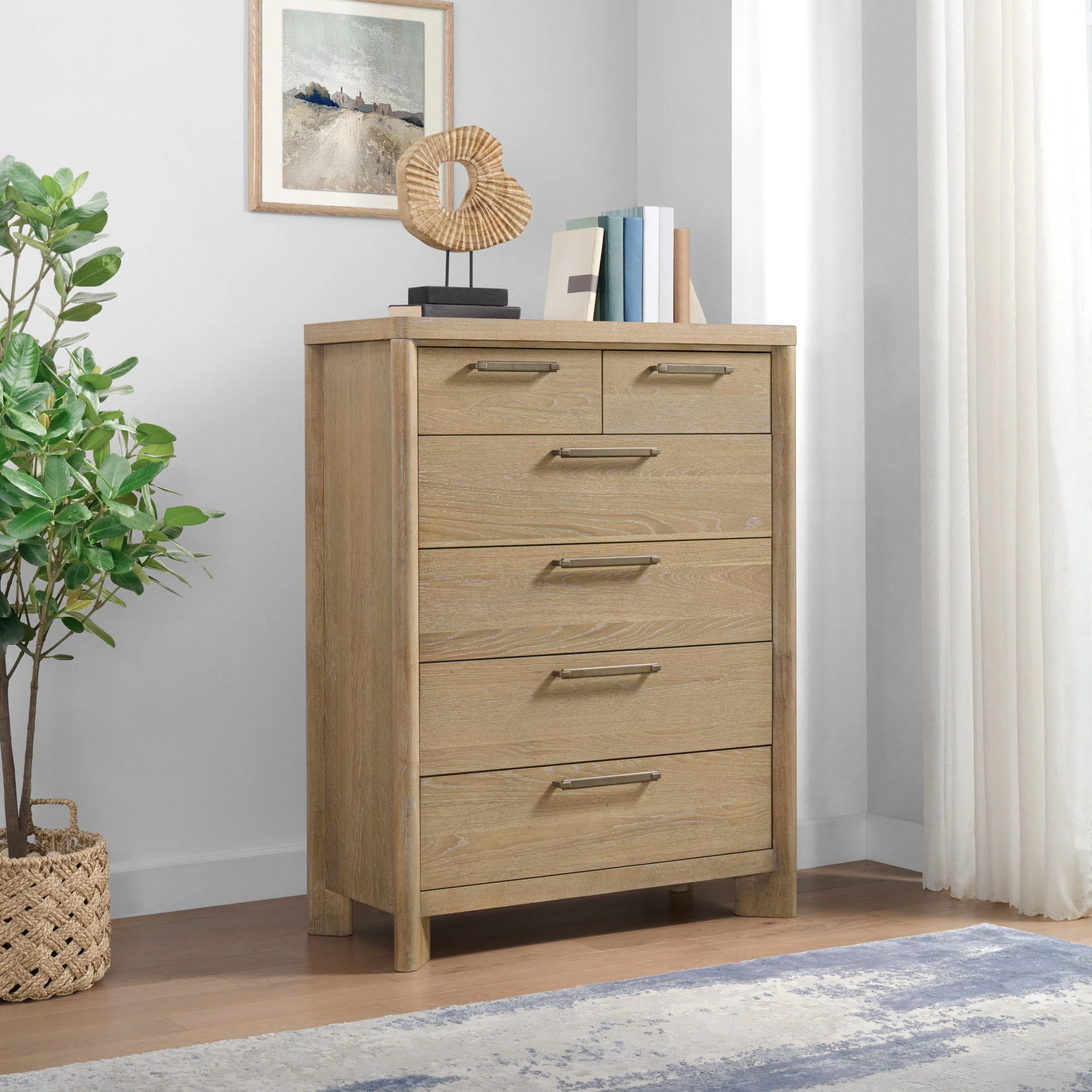 6 Drawer Chest - Tan - Image 3