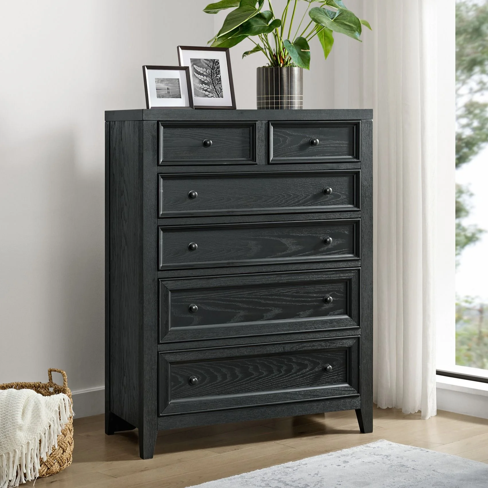 6 Drawer Chest With Knobs And Smooth Slides - Image 7