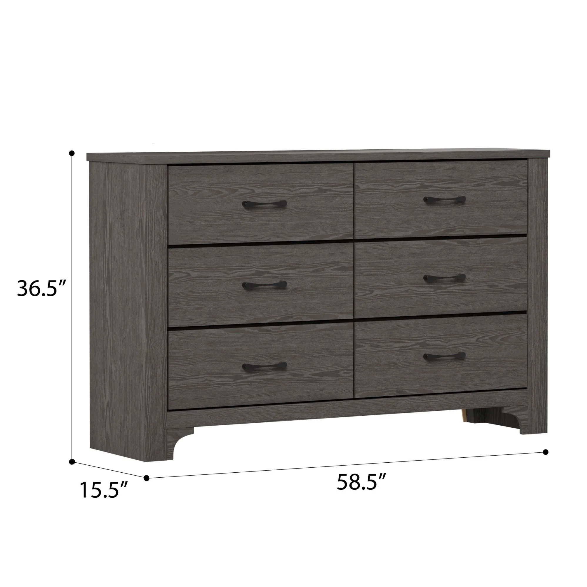 6 Drawer Dresser - Brown - Image 4