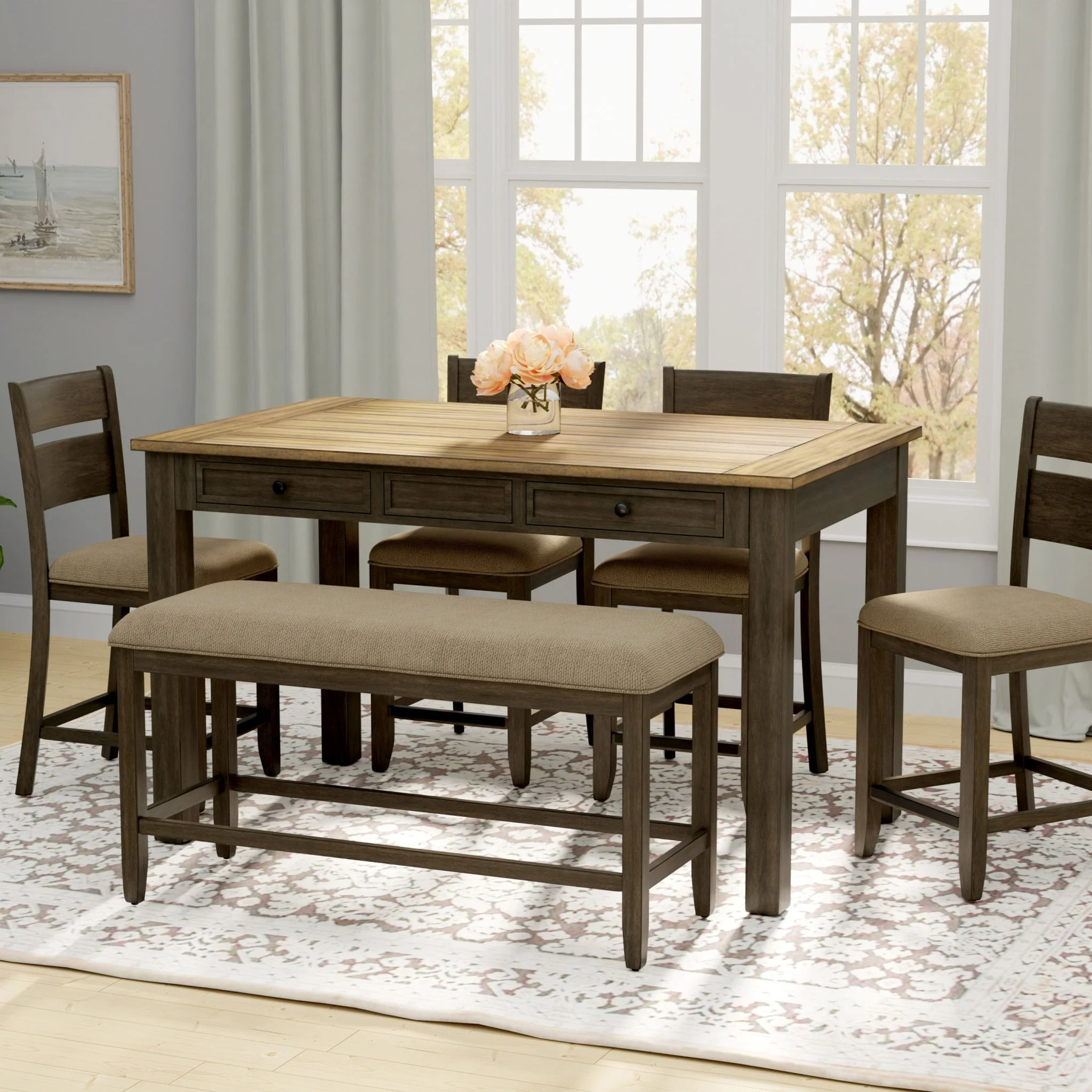6 Piece Gathering Dining Set - Image 4