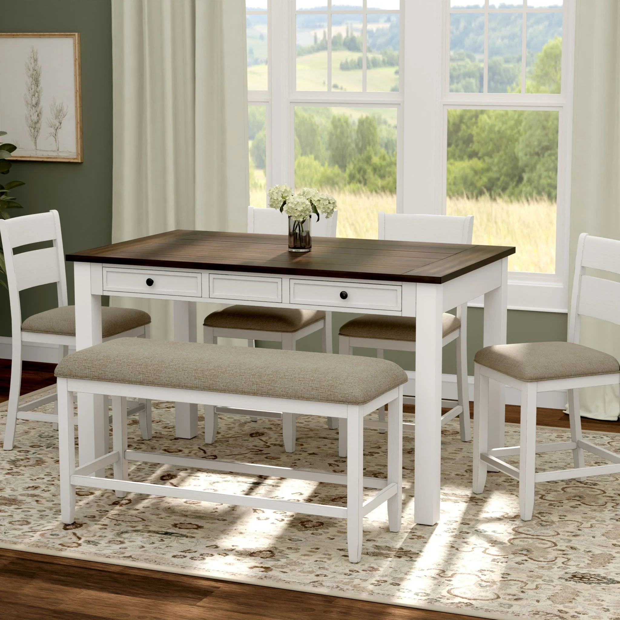 6 Piece Gathering Dining Set - Image 7