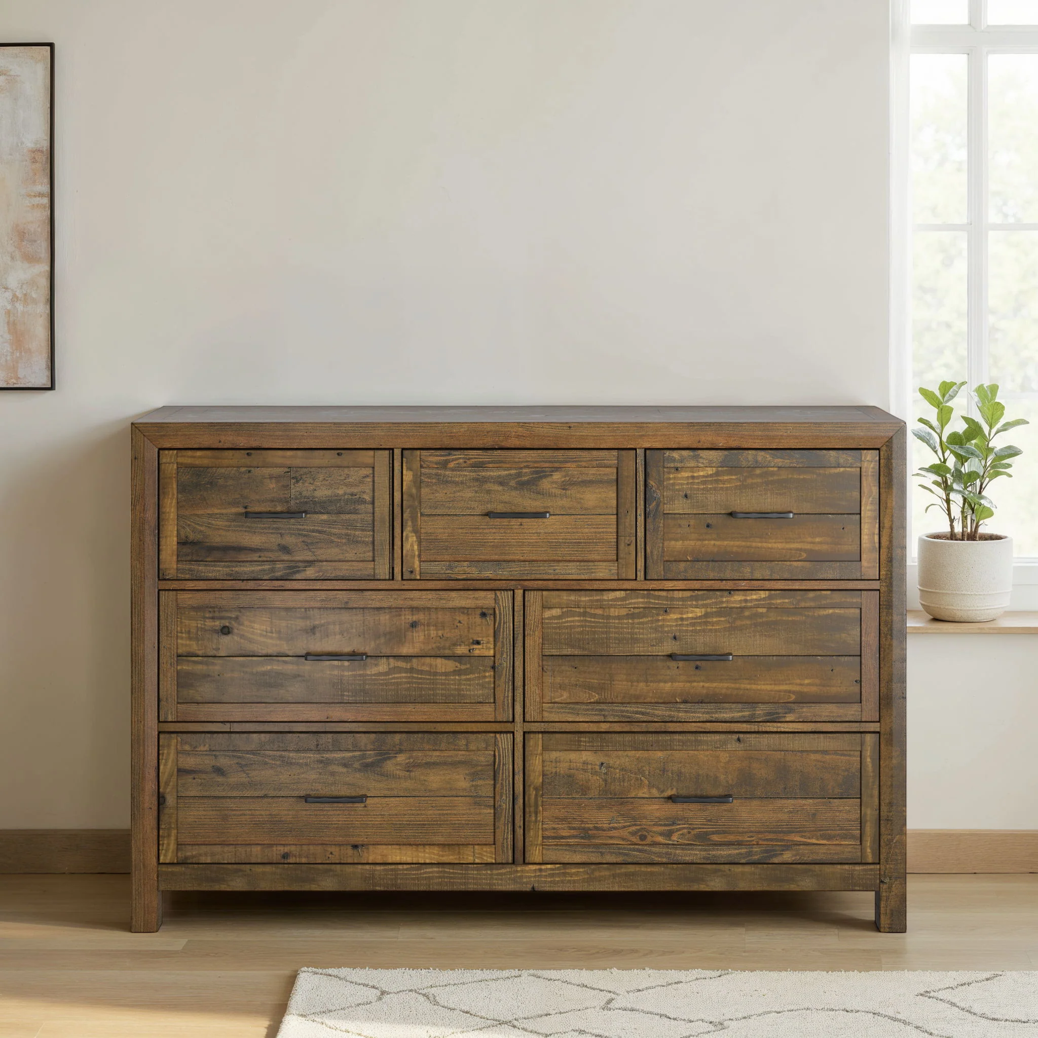 7 Drawer Dresser - Brown - Image 4