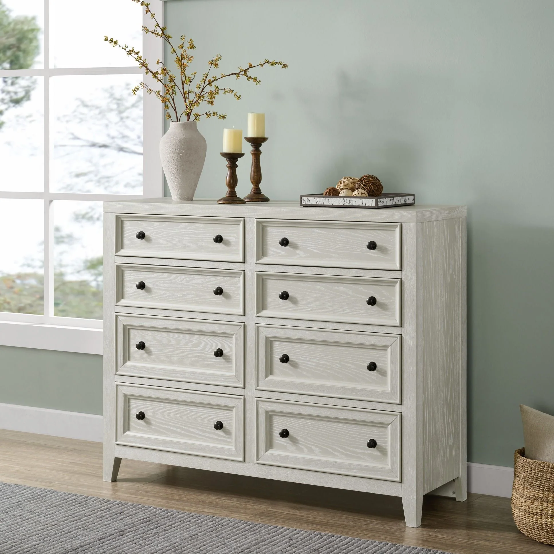 8 Drawer Dresser With Framed Fronts And Smooth Metal Glides - Image 5