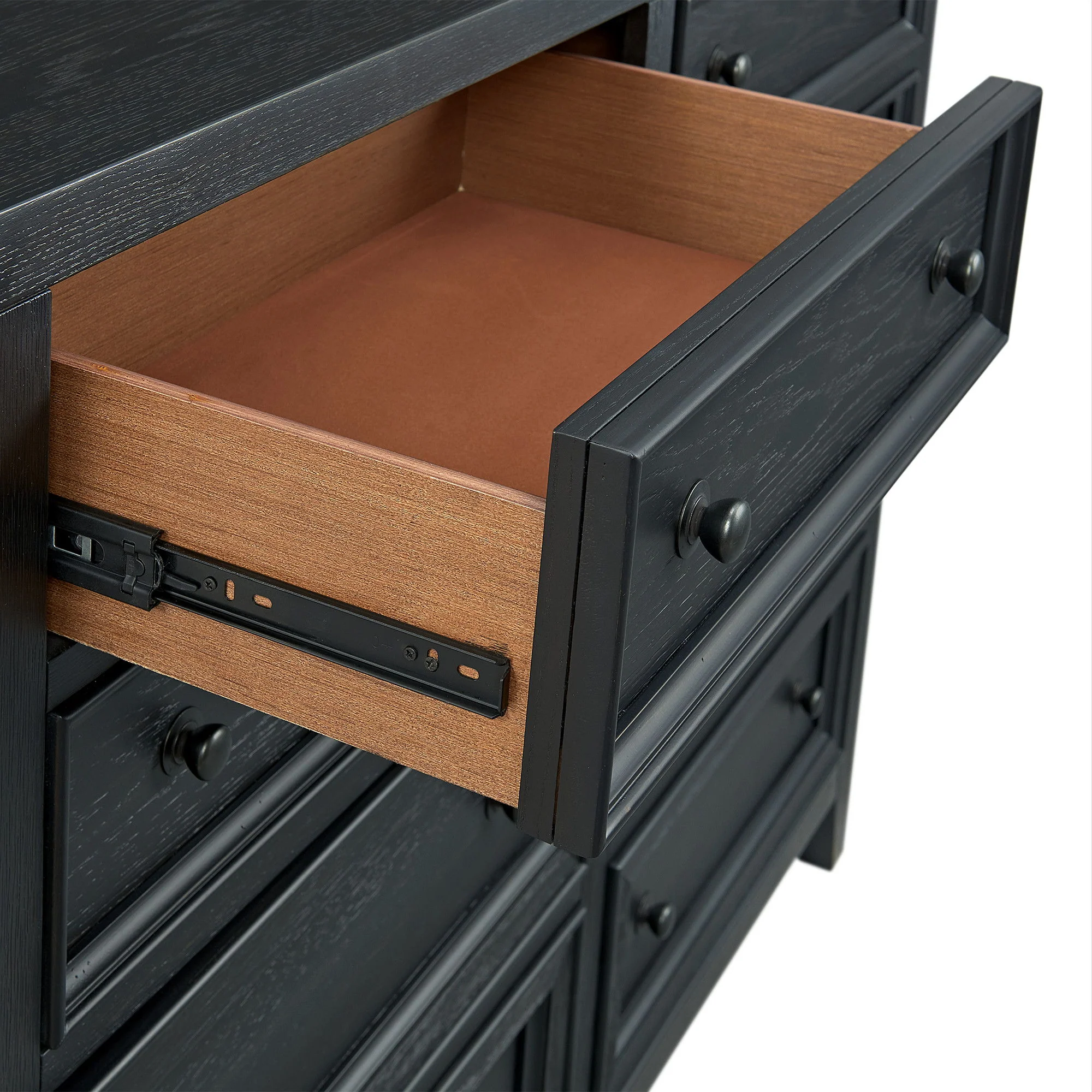 8 Drawer Dresser With Framed Fronts And Smooth Metal Glides - Image 6
