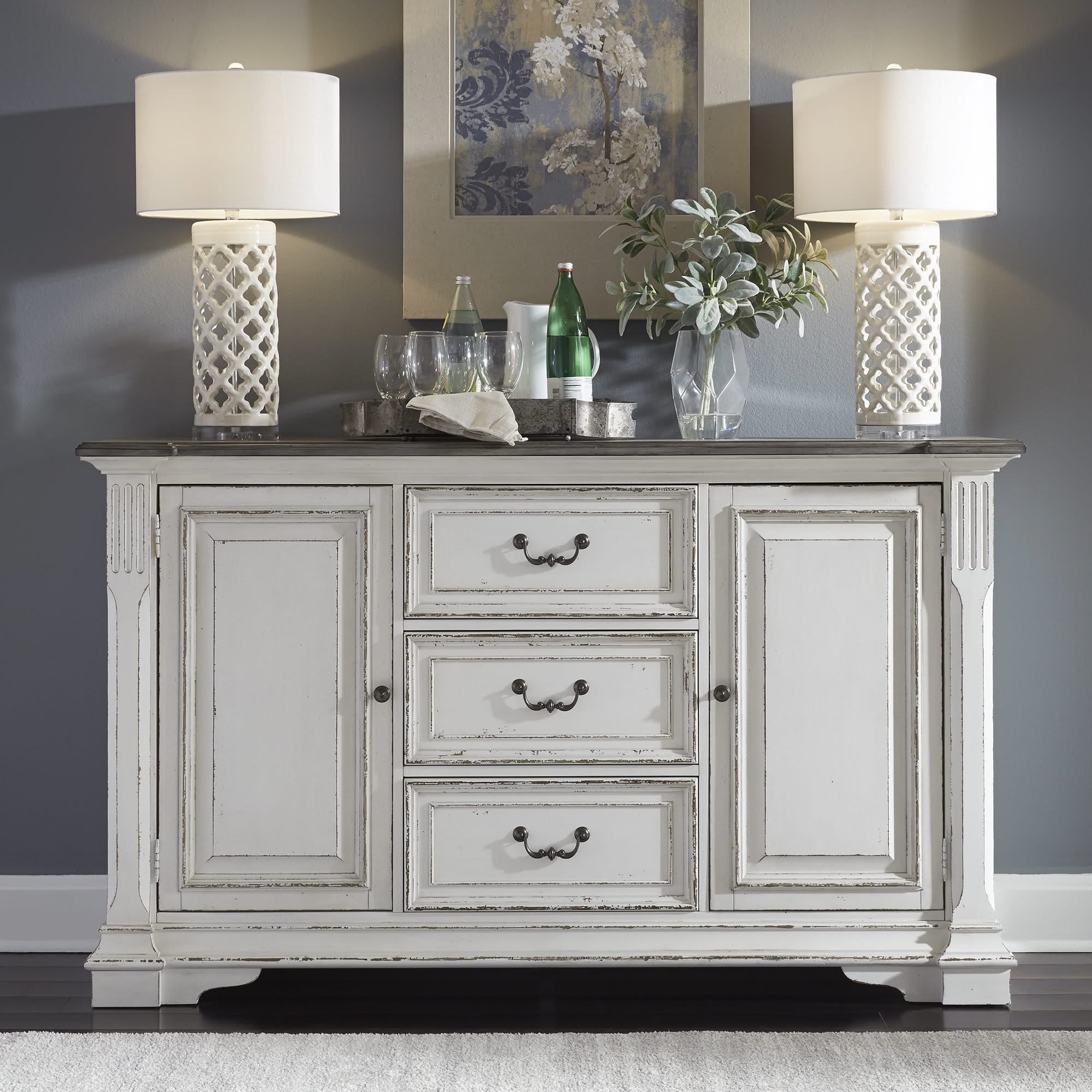 Abbey Park - Buffet - Antique White - Image 3
