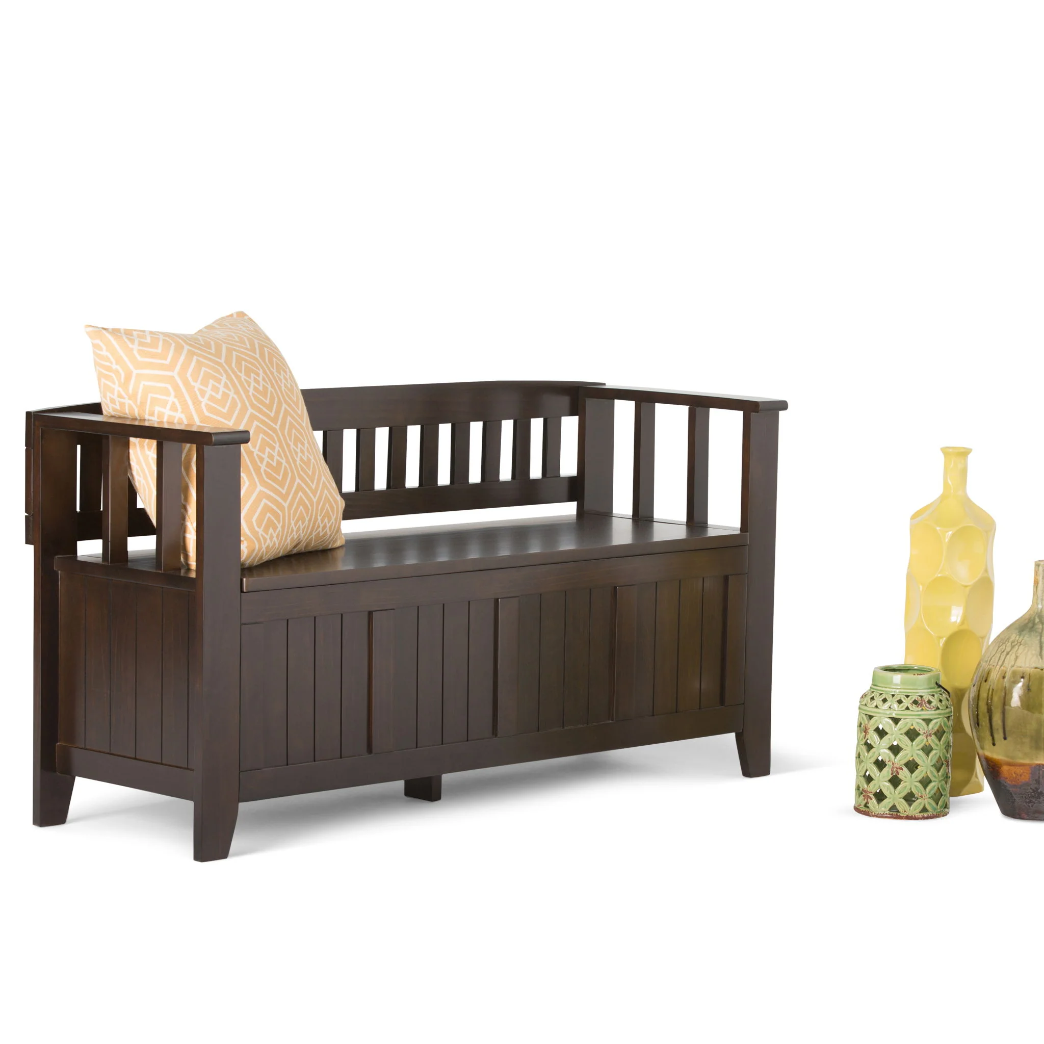 Acadian - Entryway Storage Bench, Handcrafted - Image 14