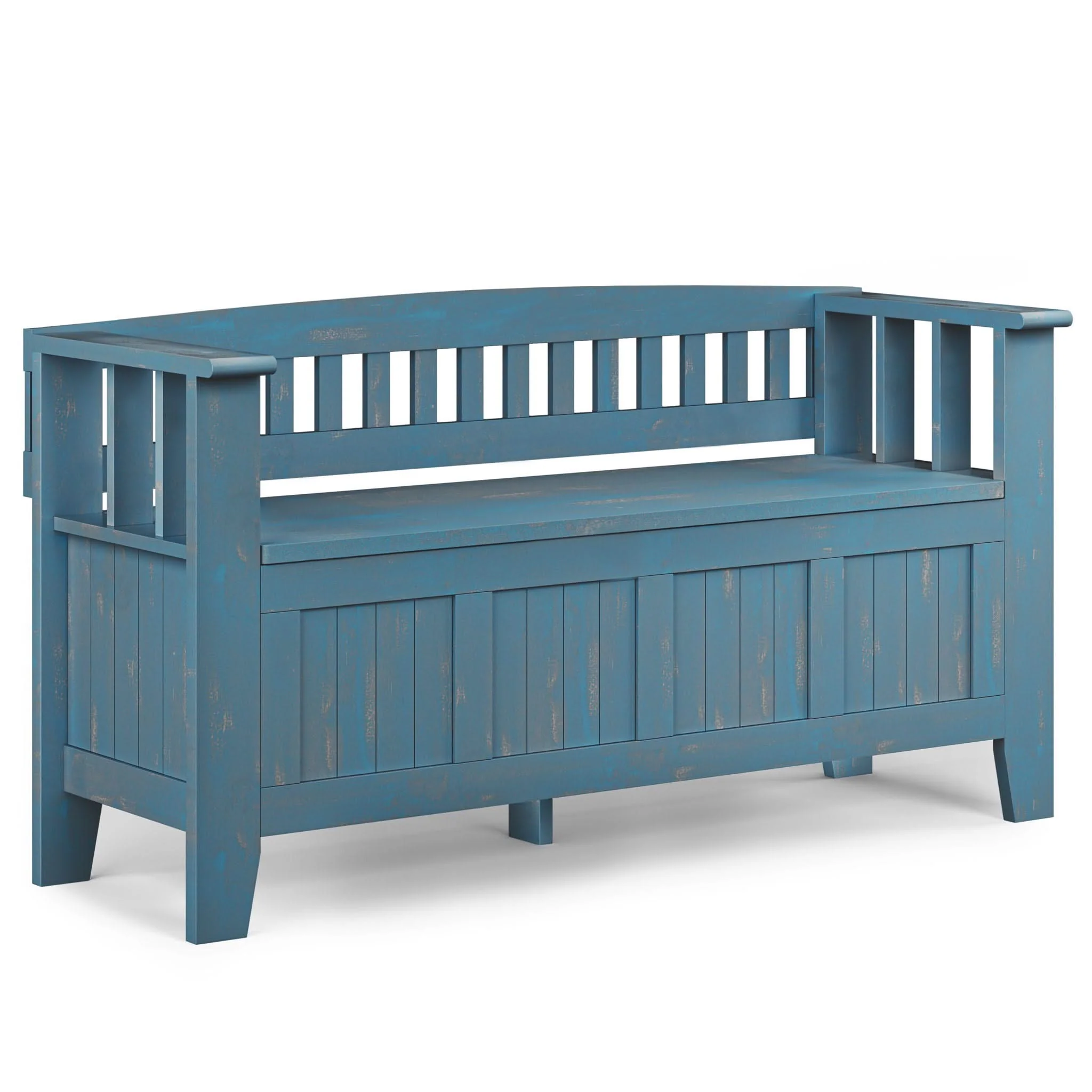 Acadian - Entryway Storage Bench, Handcrafted - Image 5