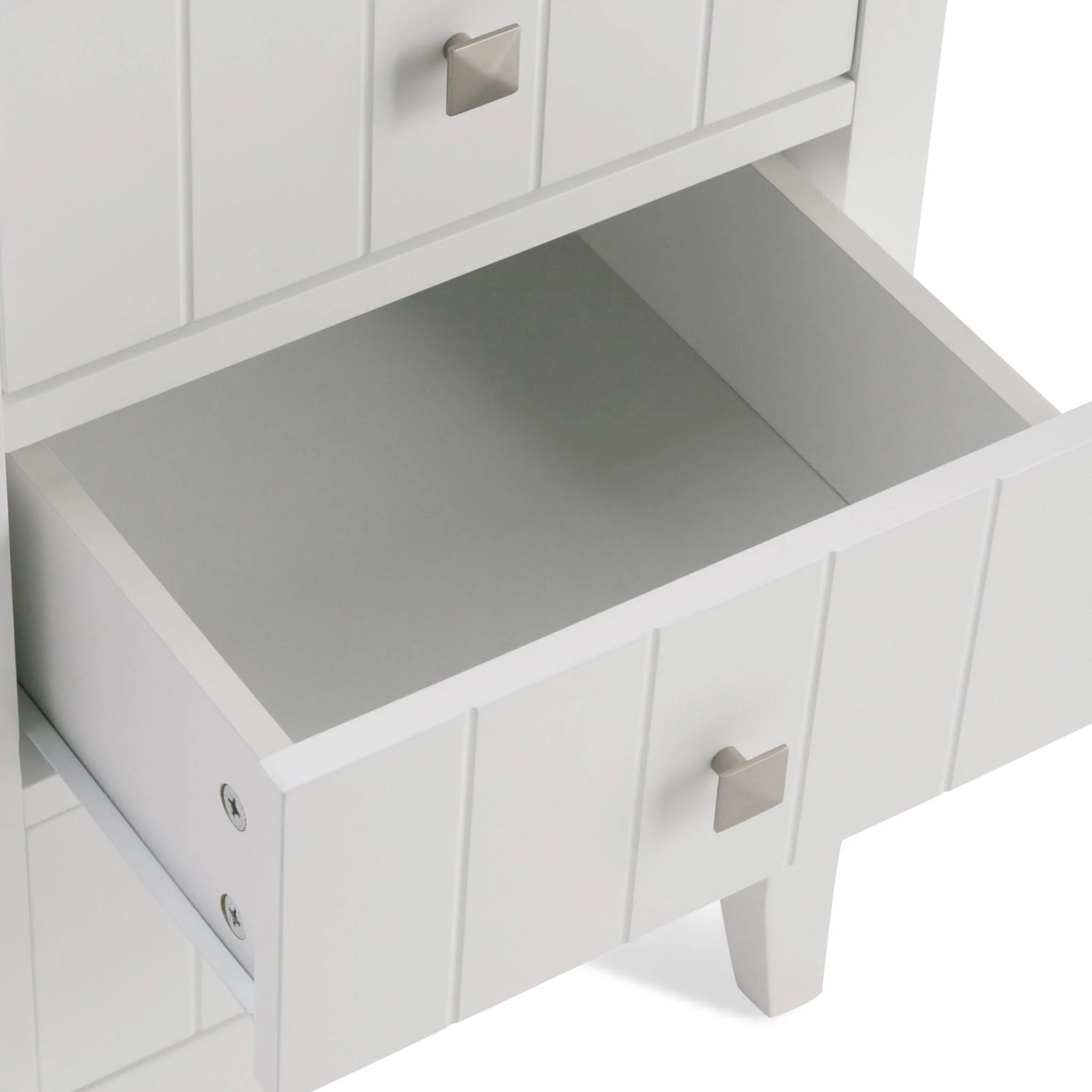 Acadian - 4 Drawer Floor Storage Cabinet - Pure White - Image 3