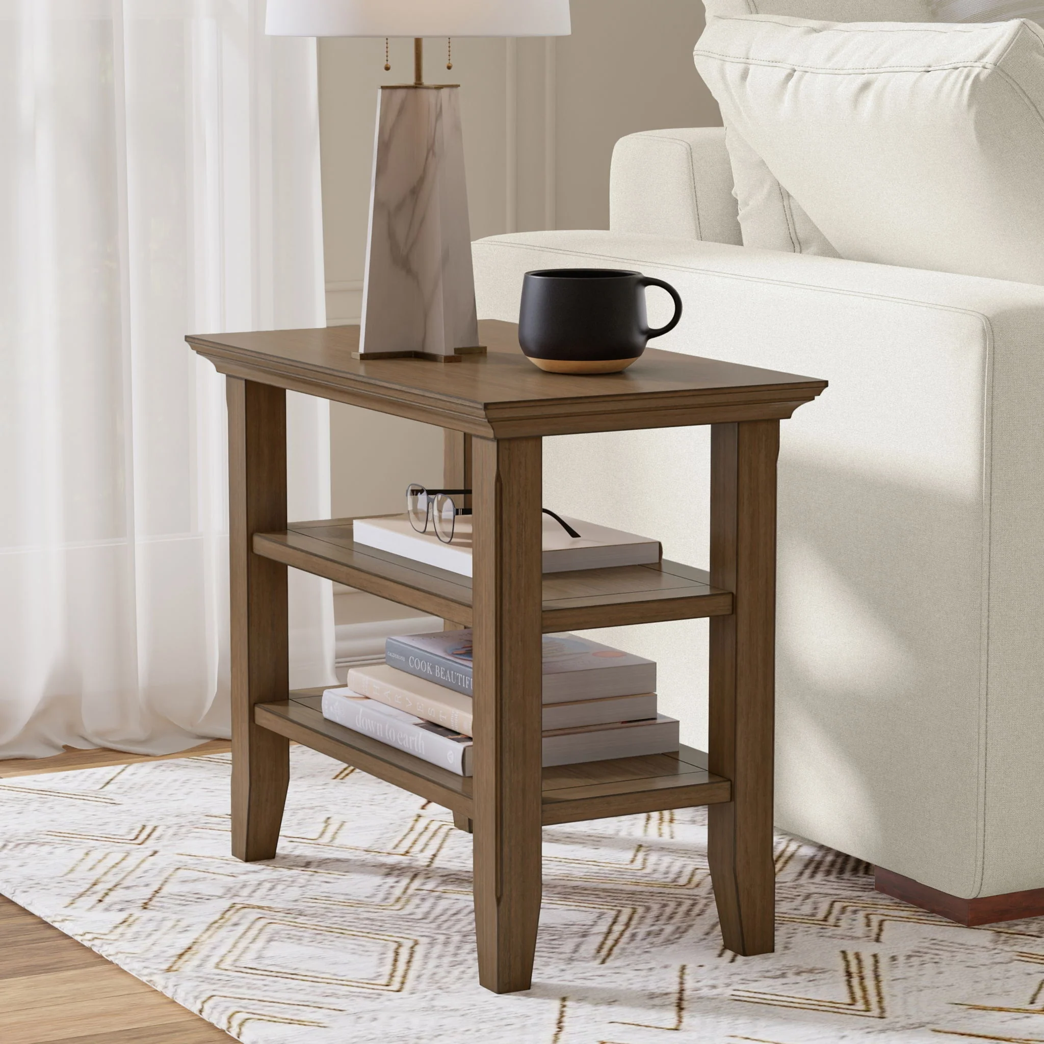 Acadian - Narrow Side Table - Rustic Brown - Image 2