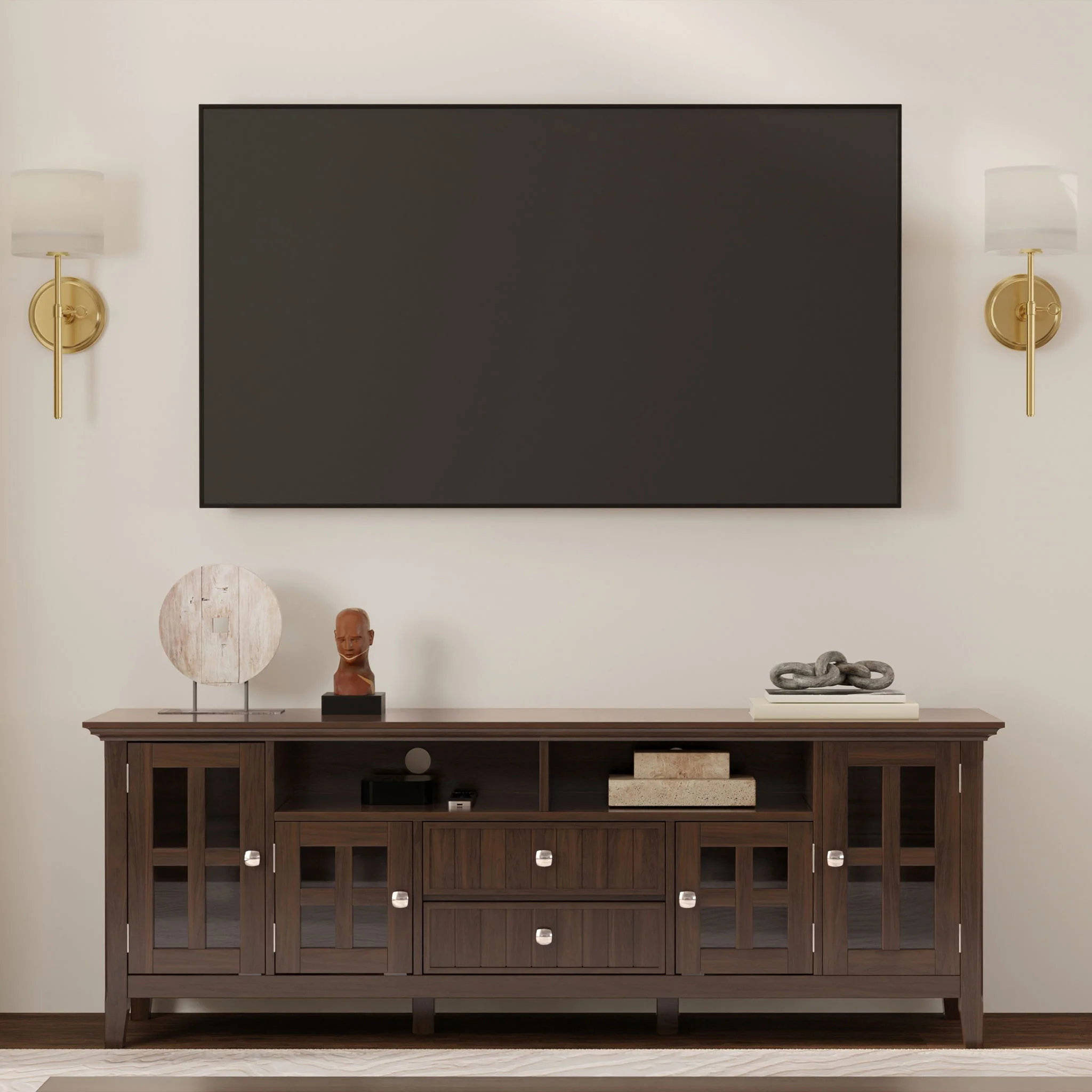 Acadian - Wide TV Media Stand - Brown - Image 3