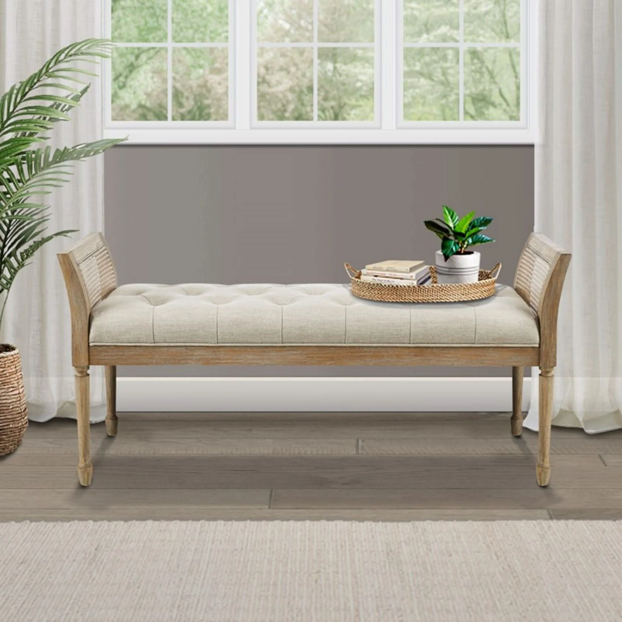 Accent Bench With Arm - Natural - Image 3