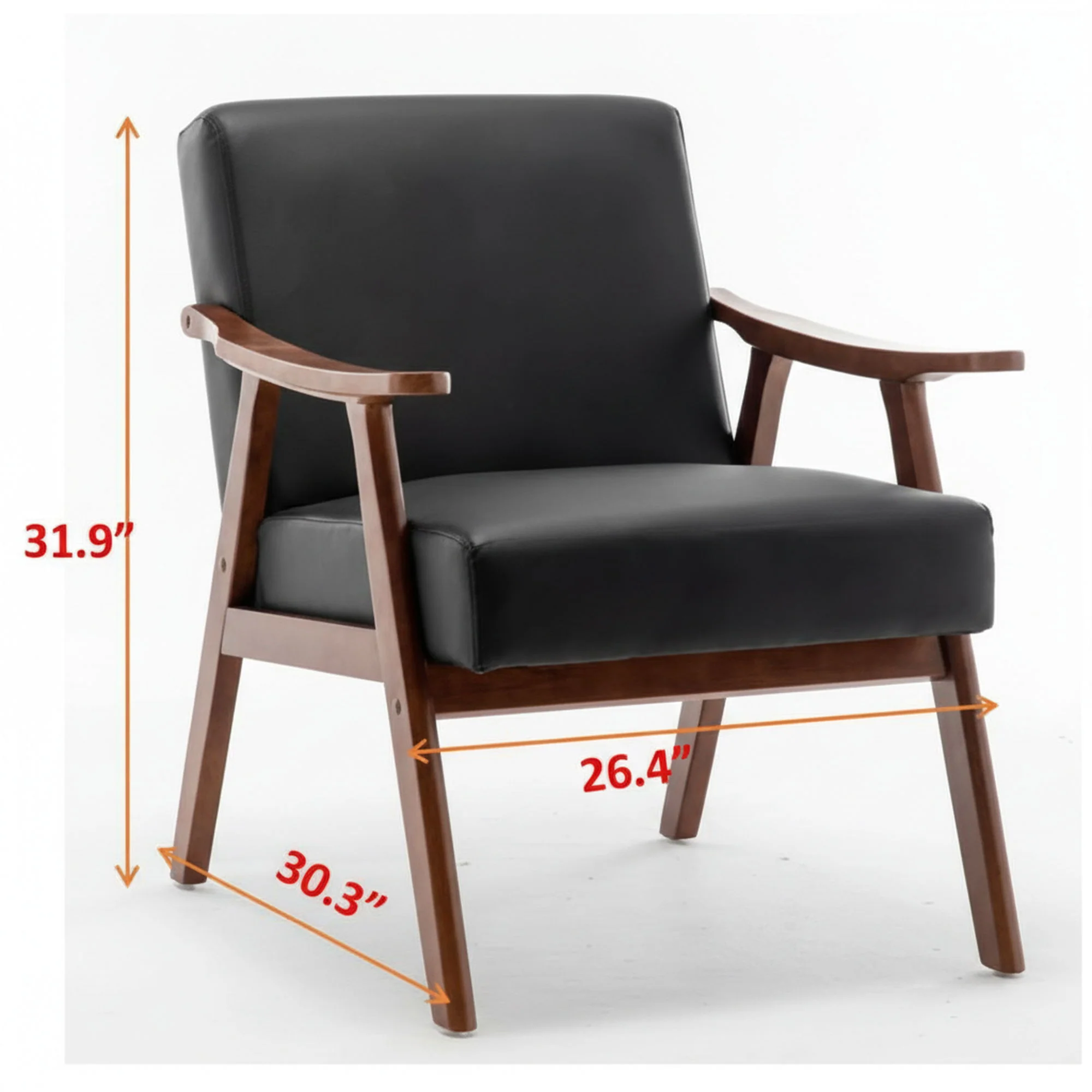 Accent Chair, Classic Mid Century Modern For Extra Seating - Image 18
