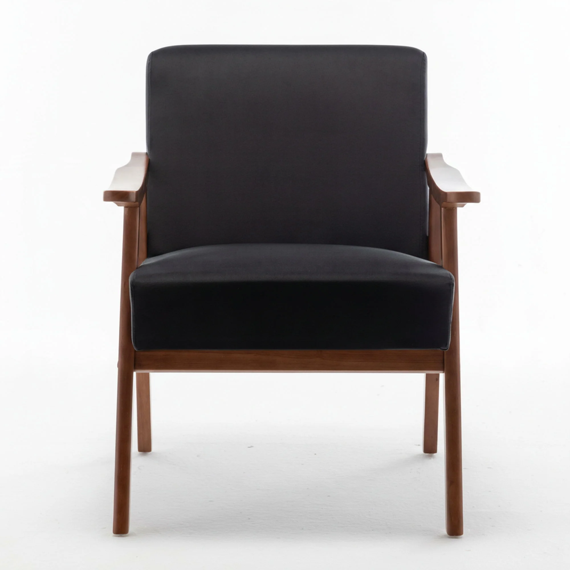 Accent Chair, Classic Mid Century Modern For Extra Seating - Image 3