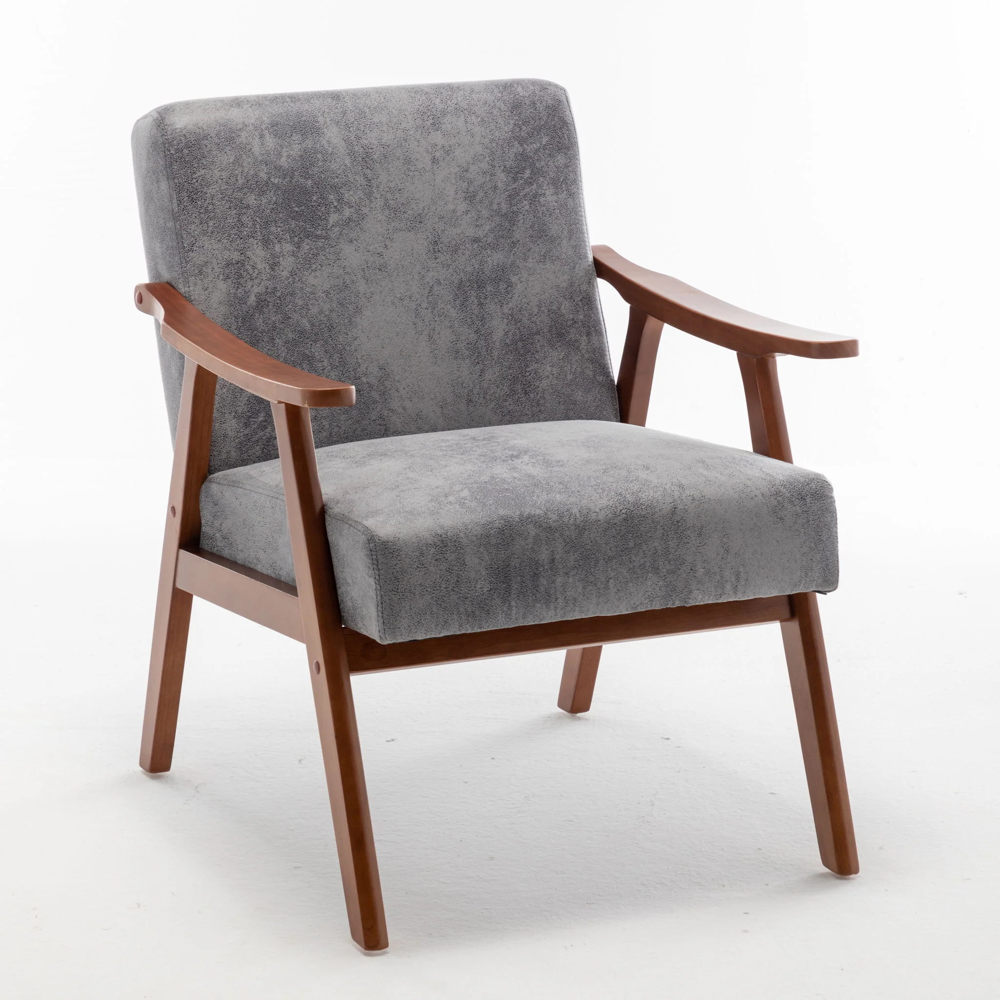 Accent Chair, Classic Mid Century Modern For Extra Seating - Image 7