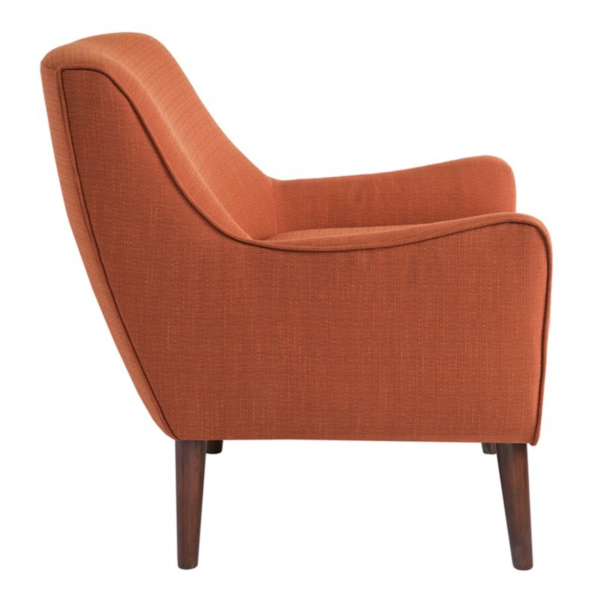 Accent Chair Upholstered With Legs - Burnt Orange - Image 4
