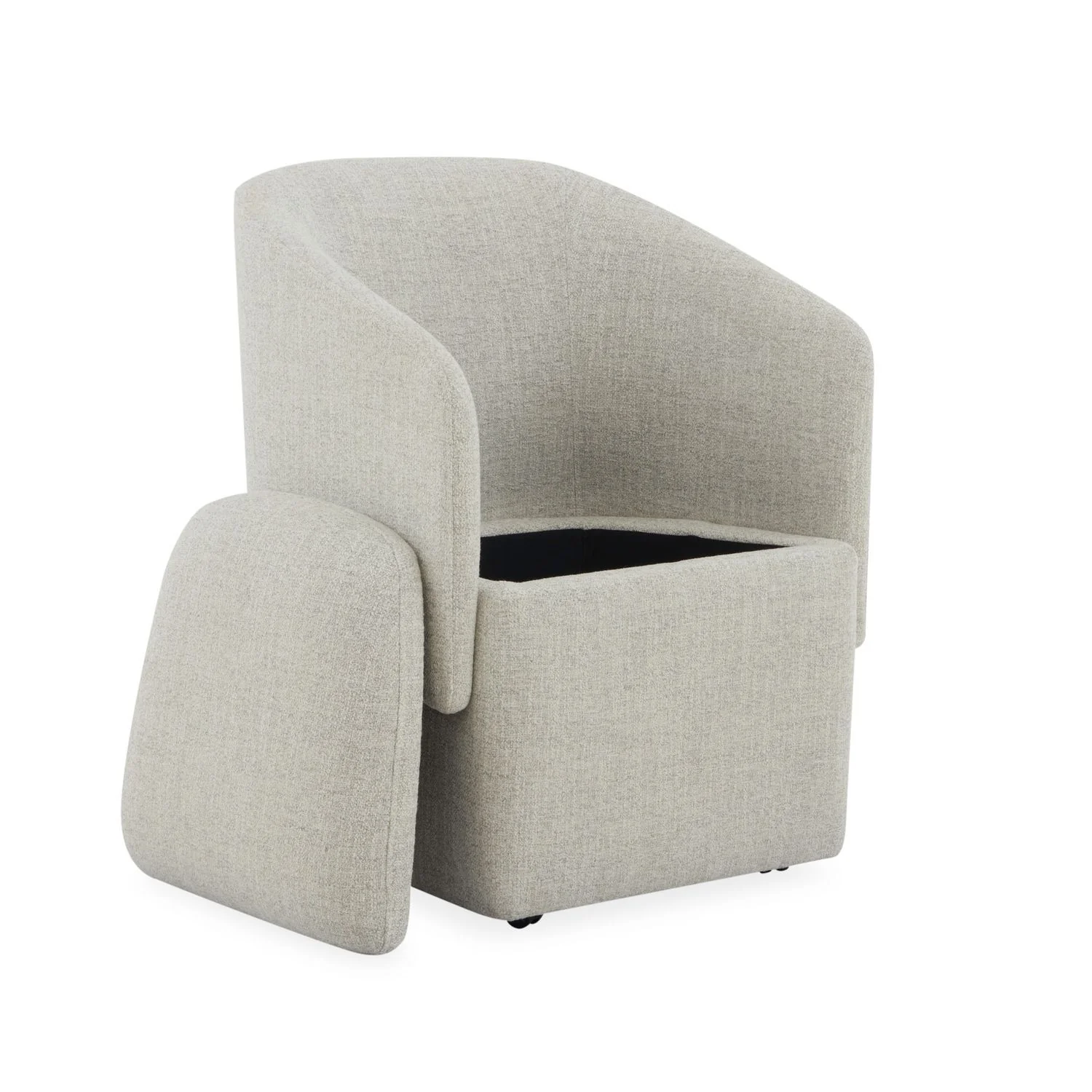 Accent Dining - Accent Storage Dining Chair With Casters - Image 6