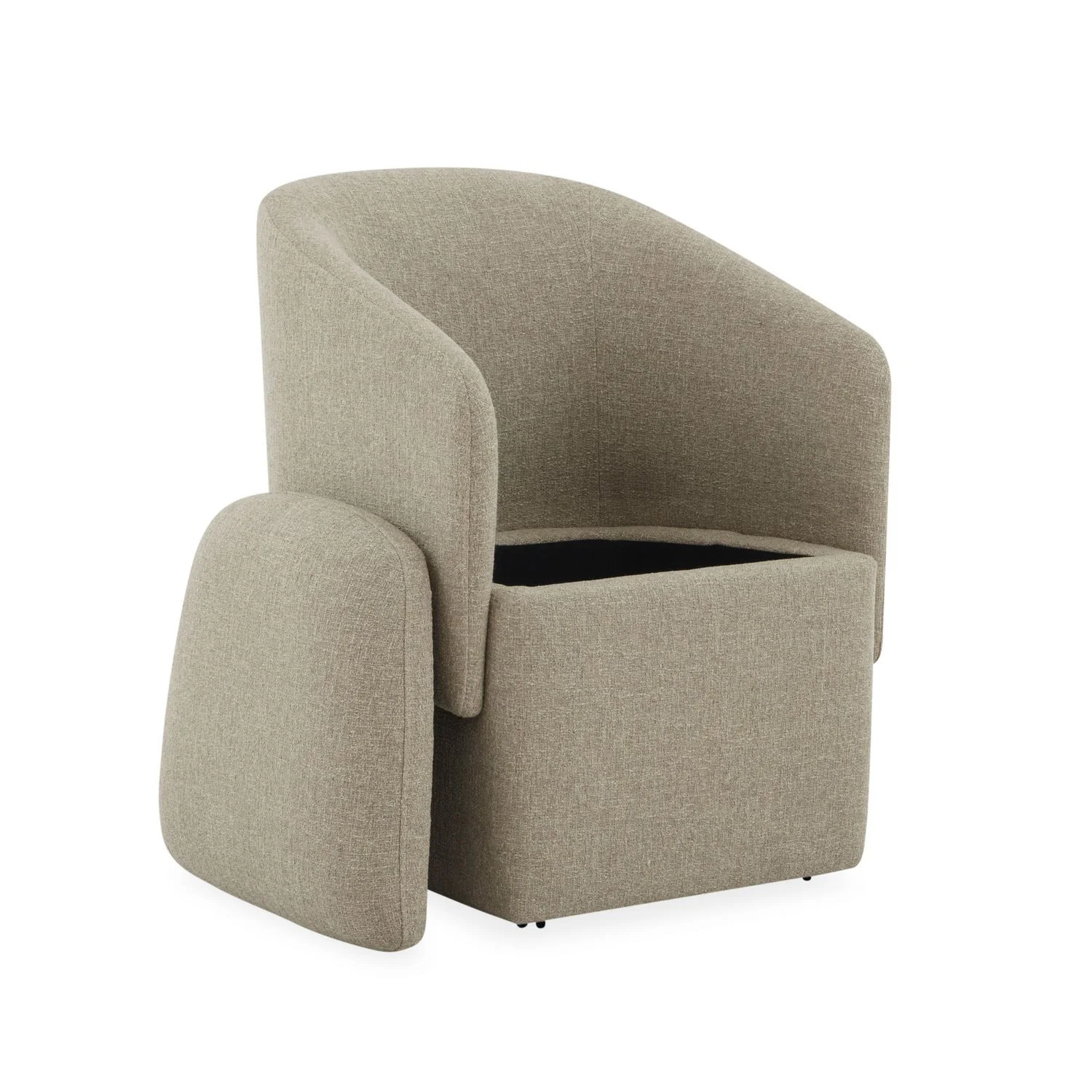 Accent Dining - Accent Storage Dining Chair With Casters - Image 8
