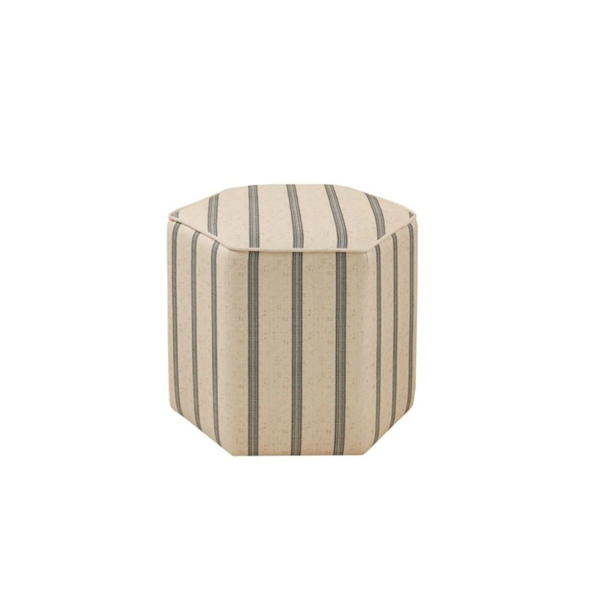 Accent Ottoman Printed Stripe
