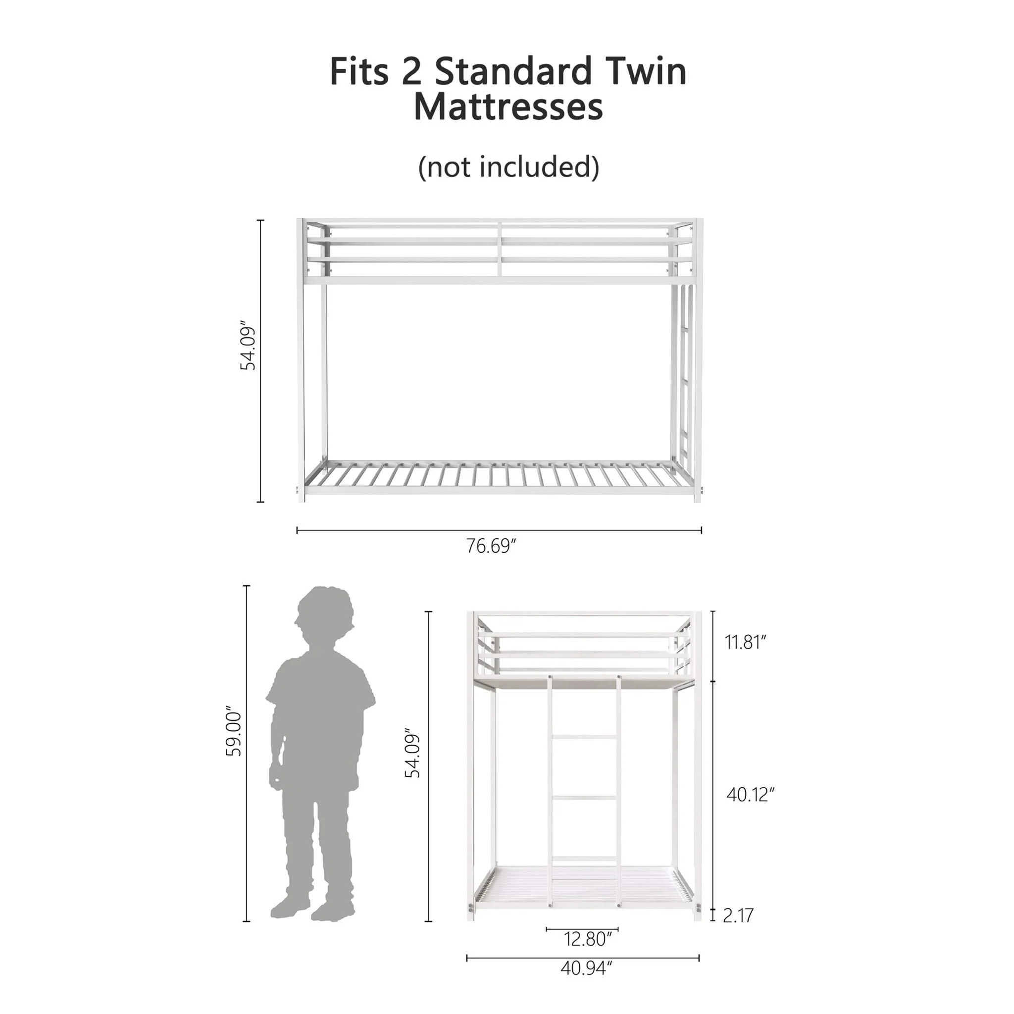 Adam - Metal Bunk Bed - Image 3