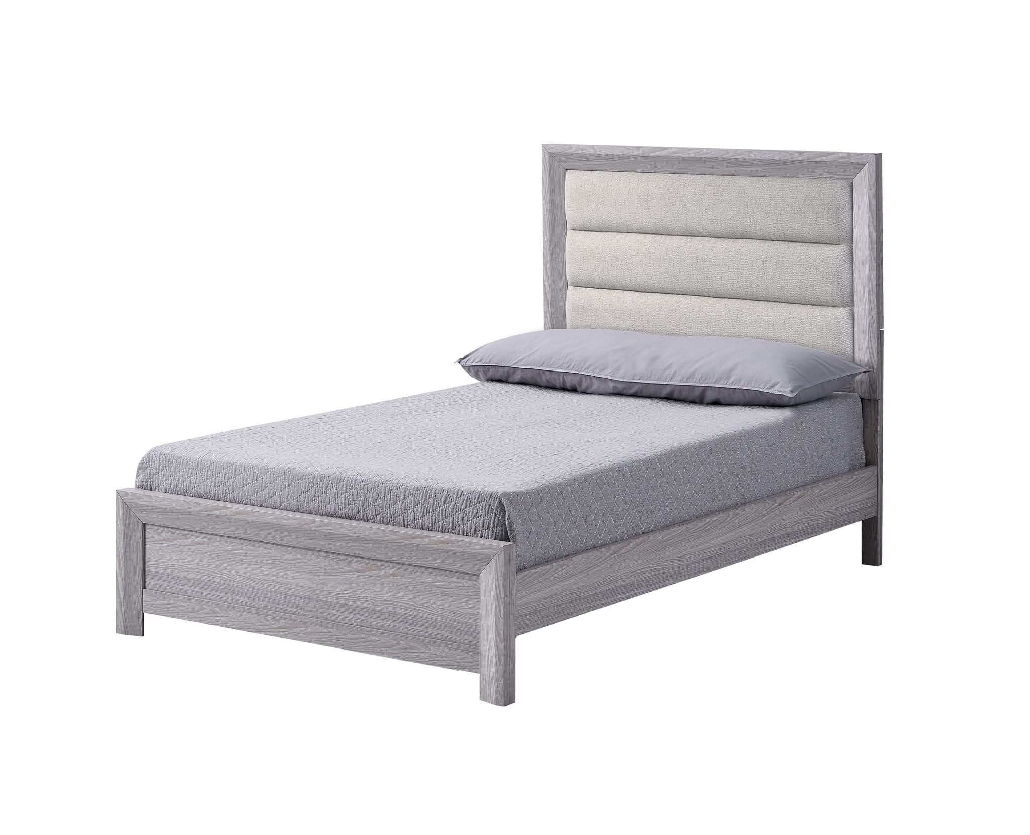 Adelaide - Twin 5 Piece Upholstered Bedroom Set - Drift Wood - Image 2