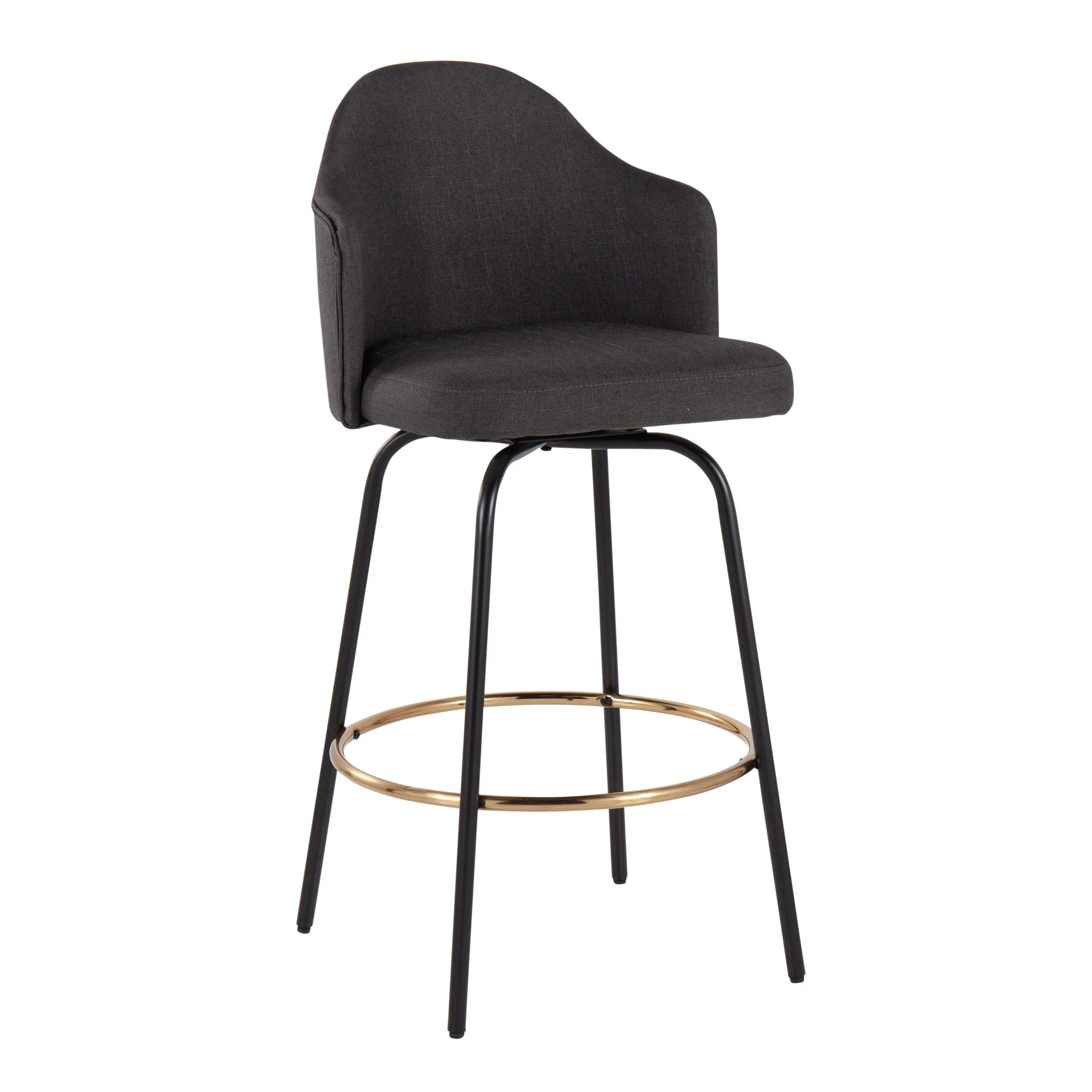 Ahoy - Contemporary Fixed Height Counter Stool Round Footrest (Set of 2) - Image 13