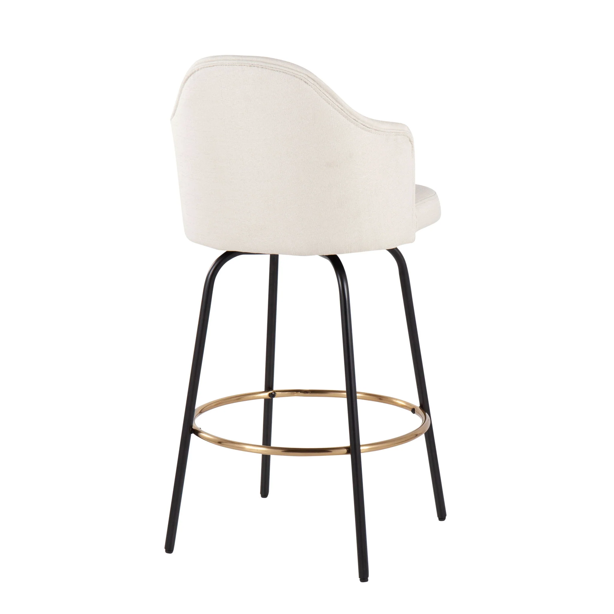Ahoy - Contemporary Fixed Height Counter Stool Round Footrest (Set of 2) - Image 5
