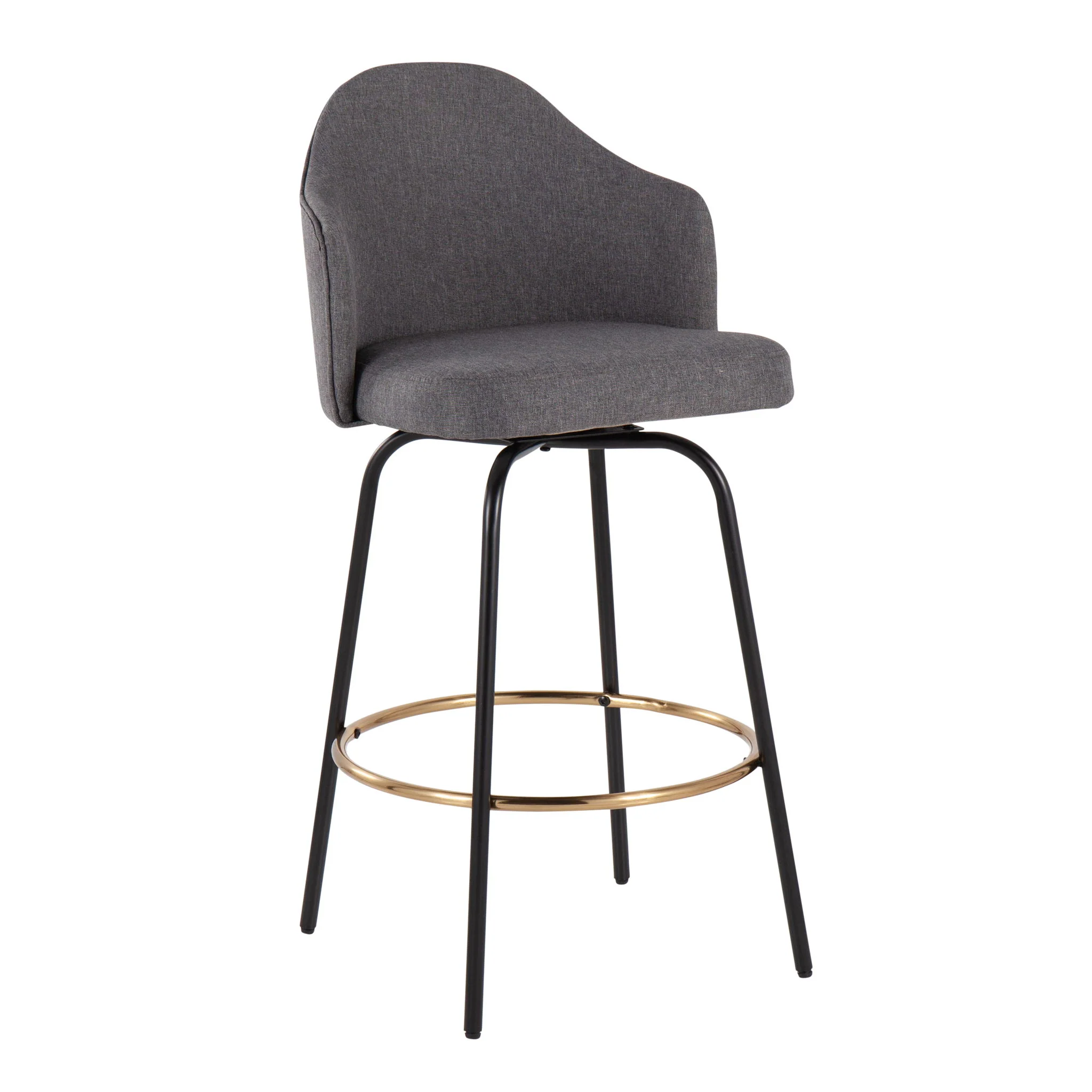 Ahoy - Contemporary Fixed Height Counter Stool Round Footrest (Set of 2) - Image 6