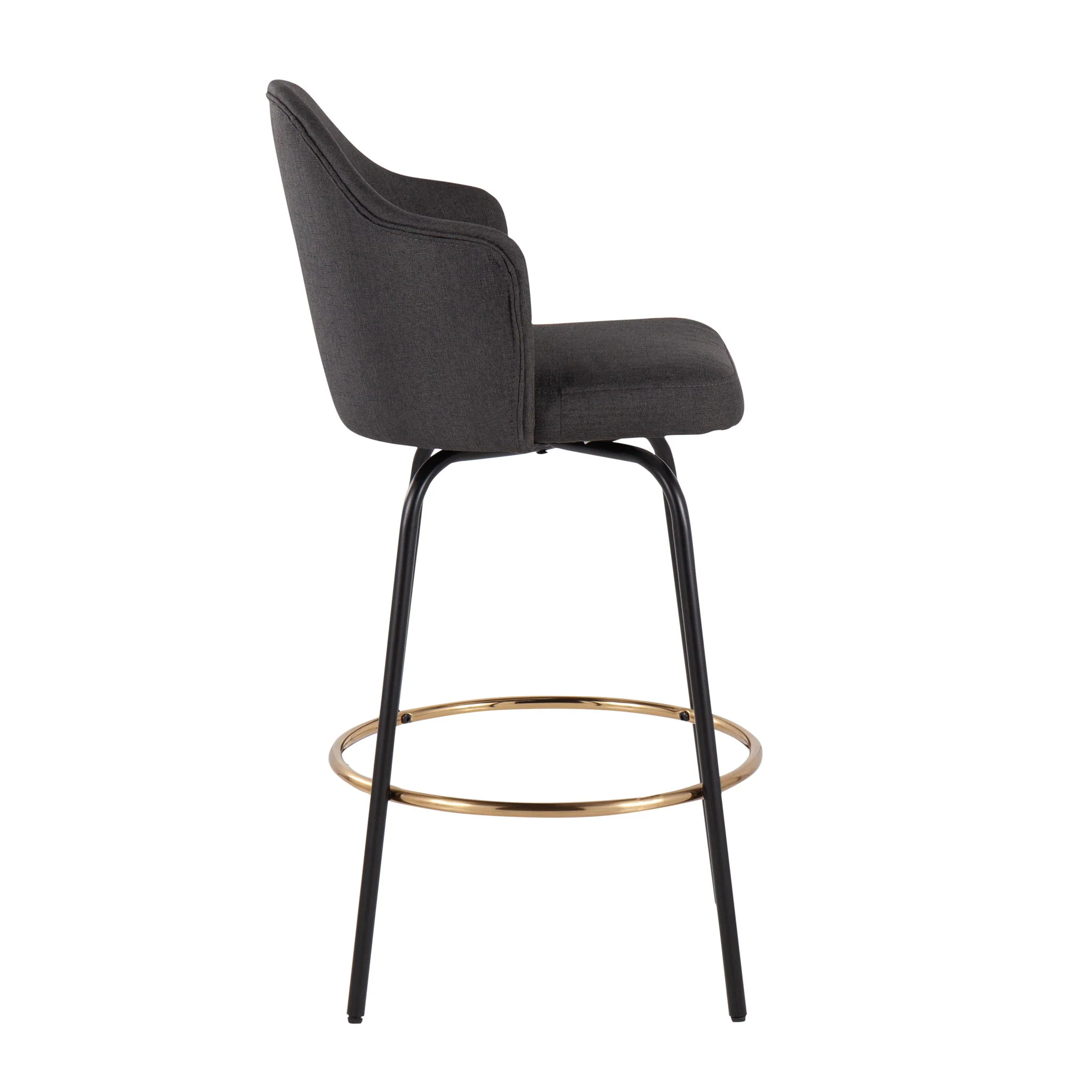 Ahoy - Contemporary Fixed Height Counter Stool Round Footrest (Set of 2) - Image 8