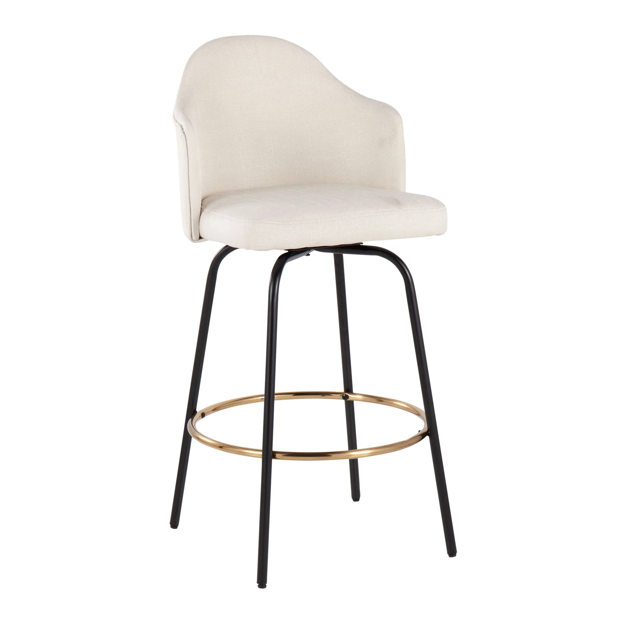 Ahoy - Contemporary Fixed Height Counter Stool Round Footrest (Set of 2) - Image 9