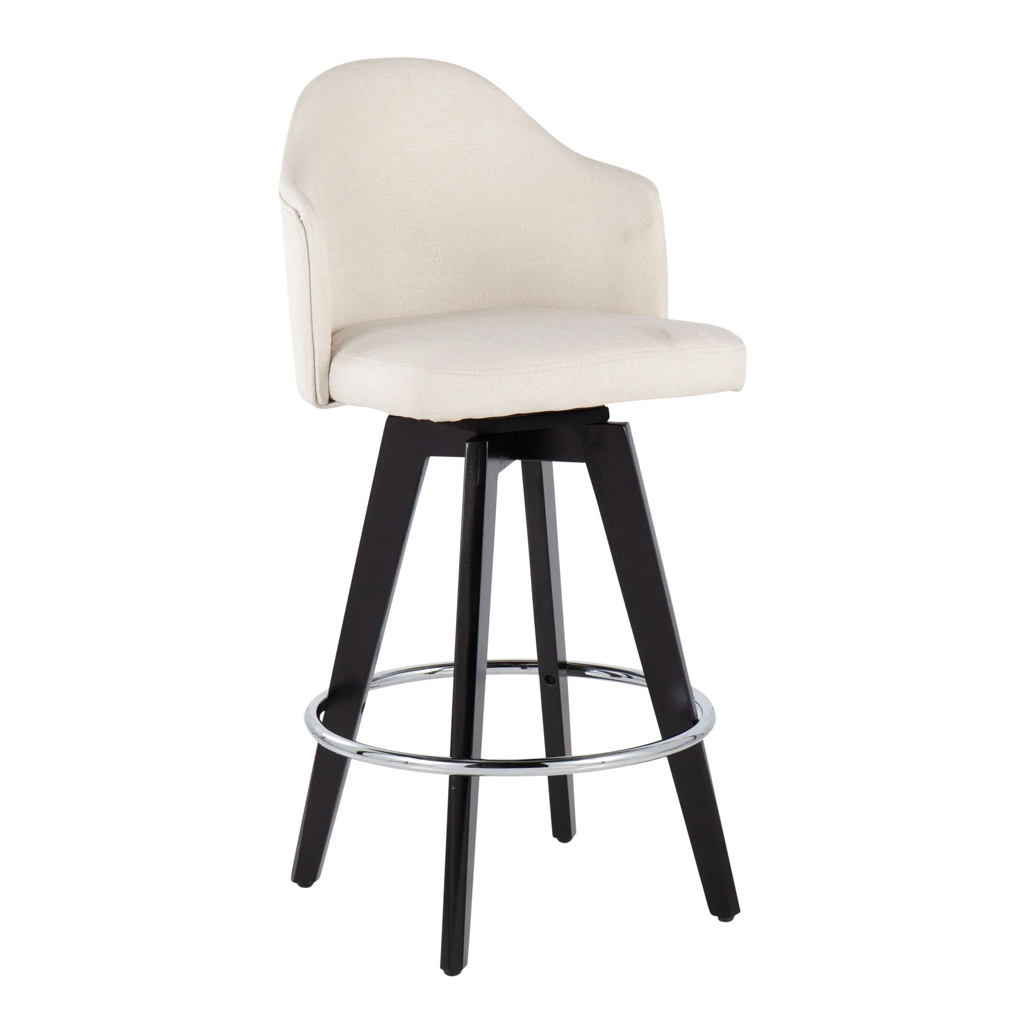 Ahoy - Contemporary Fixed Height Counter Stool With Round Footrest (Set of 2) - Image 11