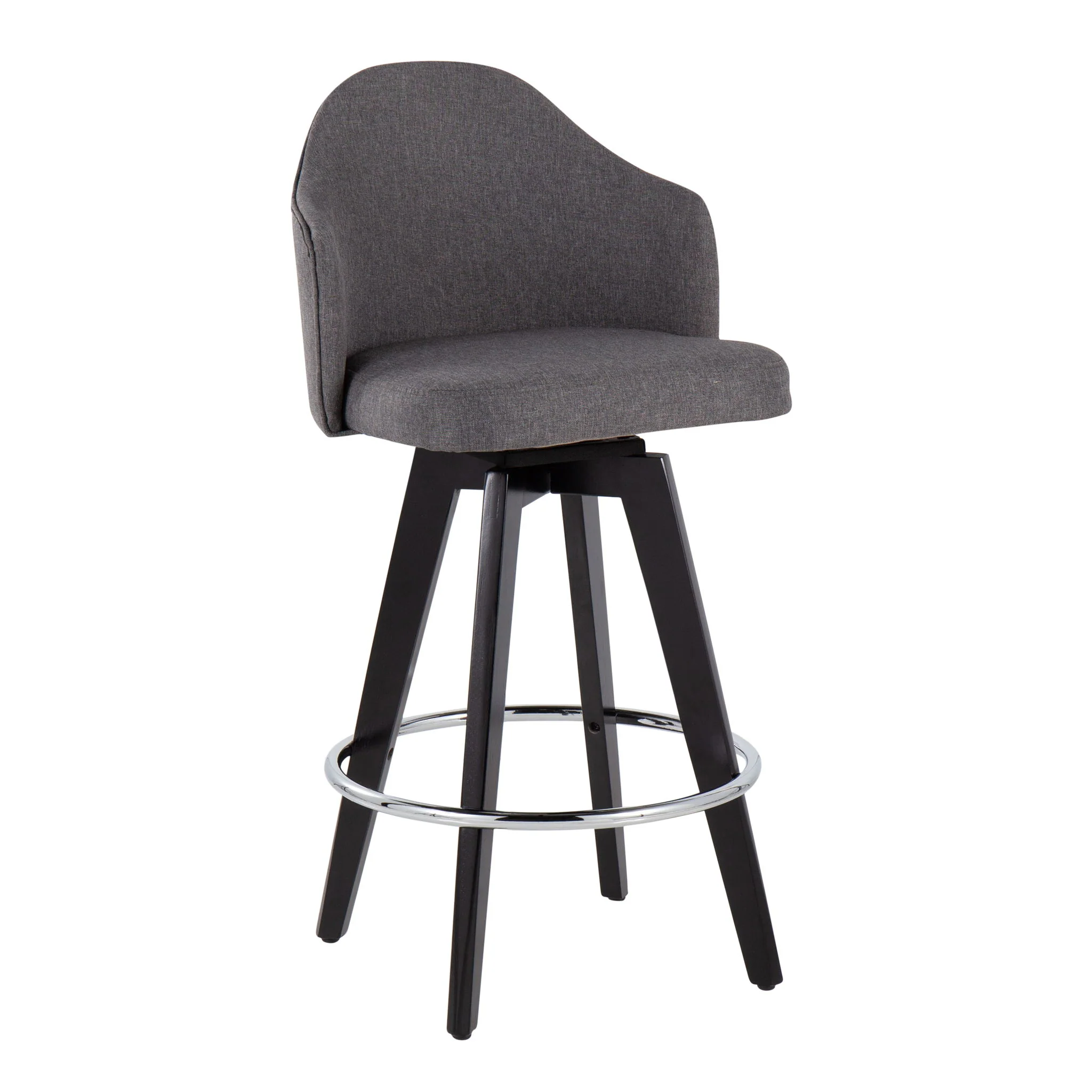 Ahoy - Contemporary Fixed Height Counter Stool With Round Footrest (Set of 2) - Image 12