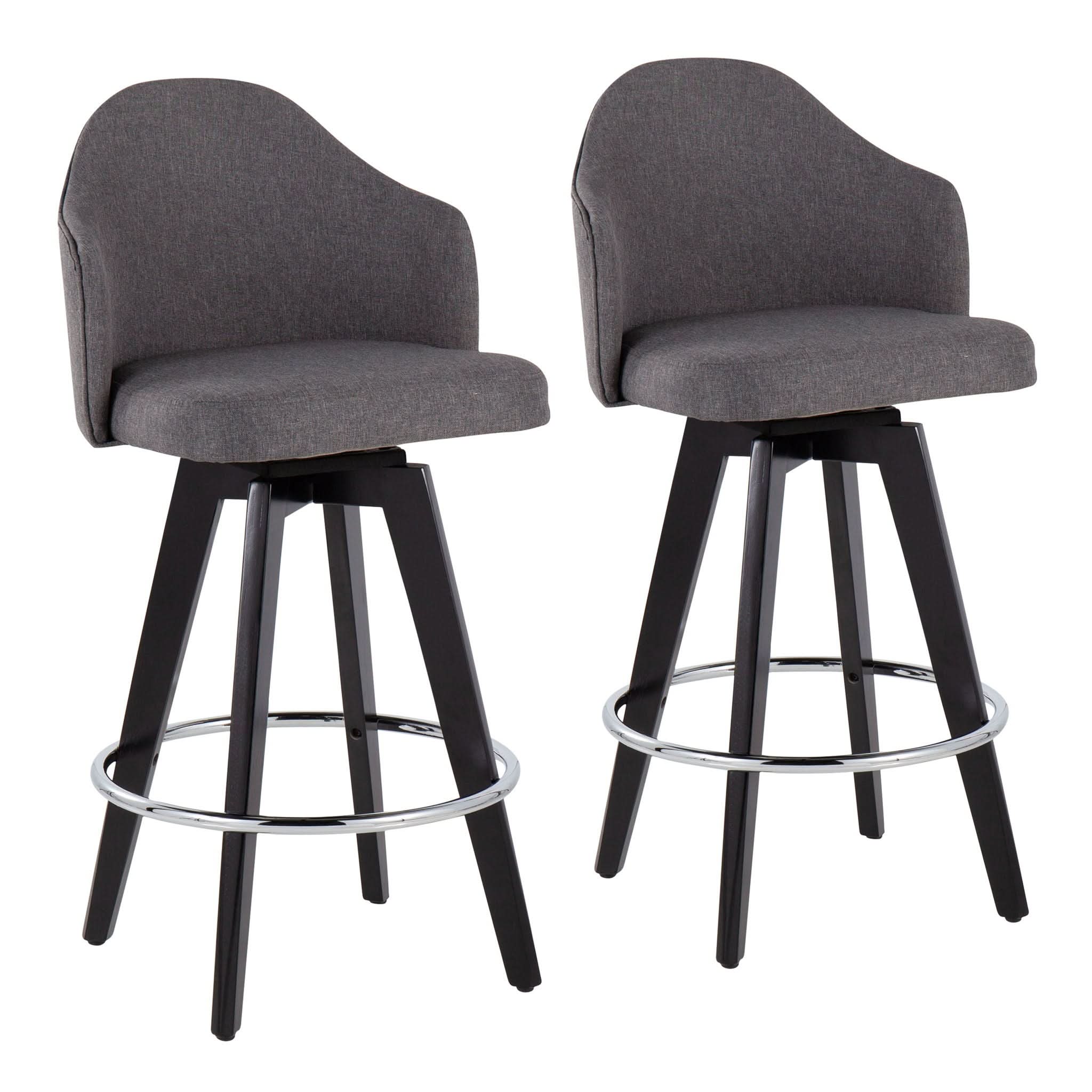 Ahoy - Contemporary Fixed Height Counter Stool With Round Footrest (Set of 2) - Image 3