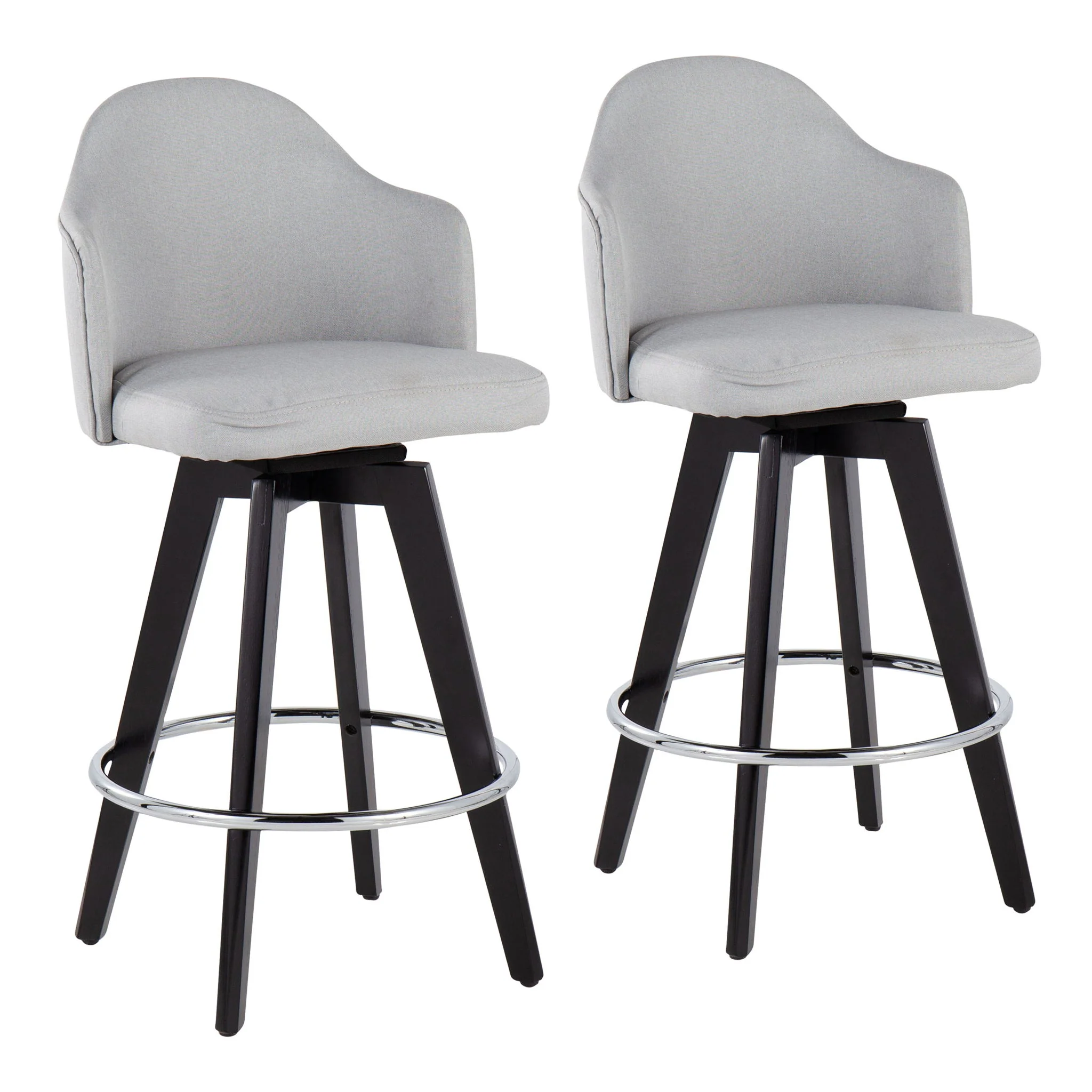 Ahoy - Contemporary Fixed Height Counter Stool With Round Footrest (Set of 2) - Image 4