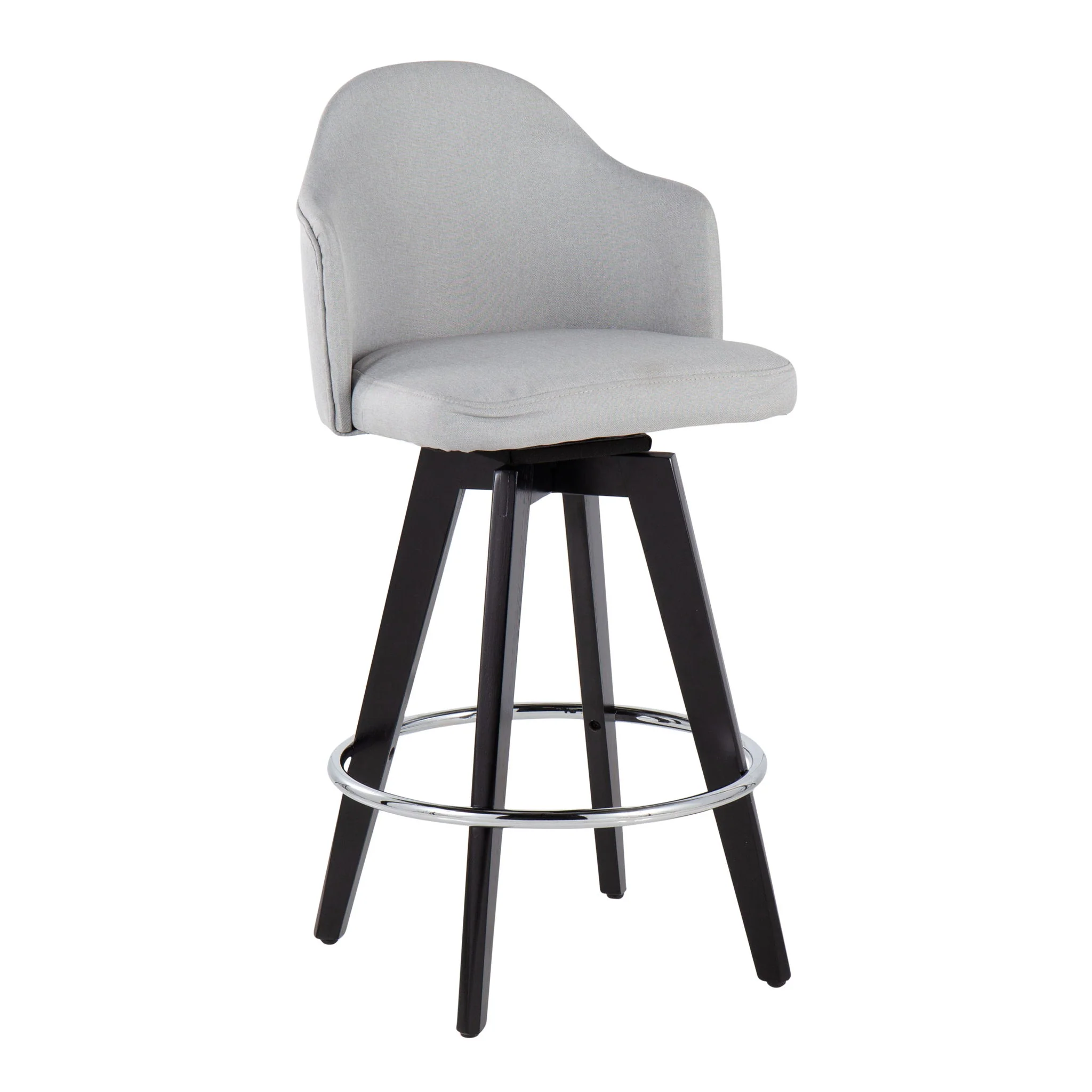 Ahoy - Contemporary Fixed Height Counter Stool With Round Footrest (Set of 2) - Image 5