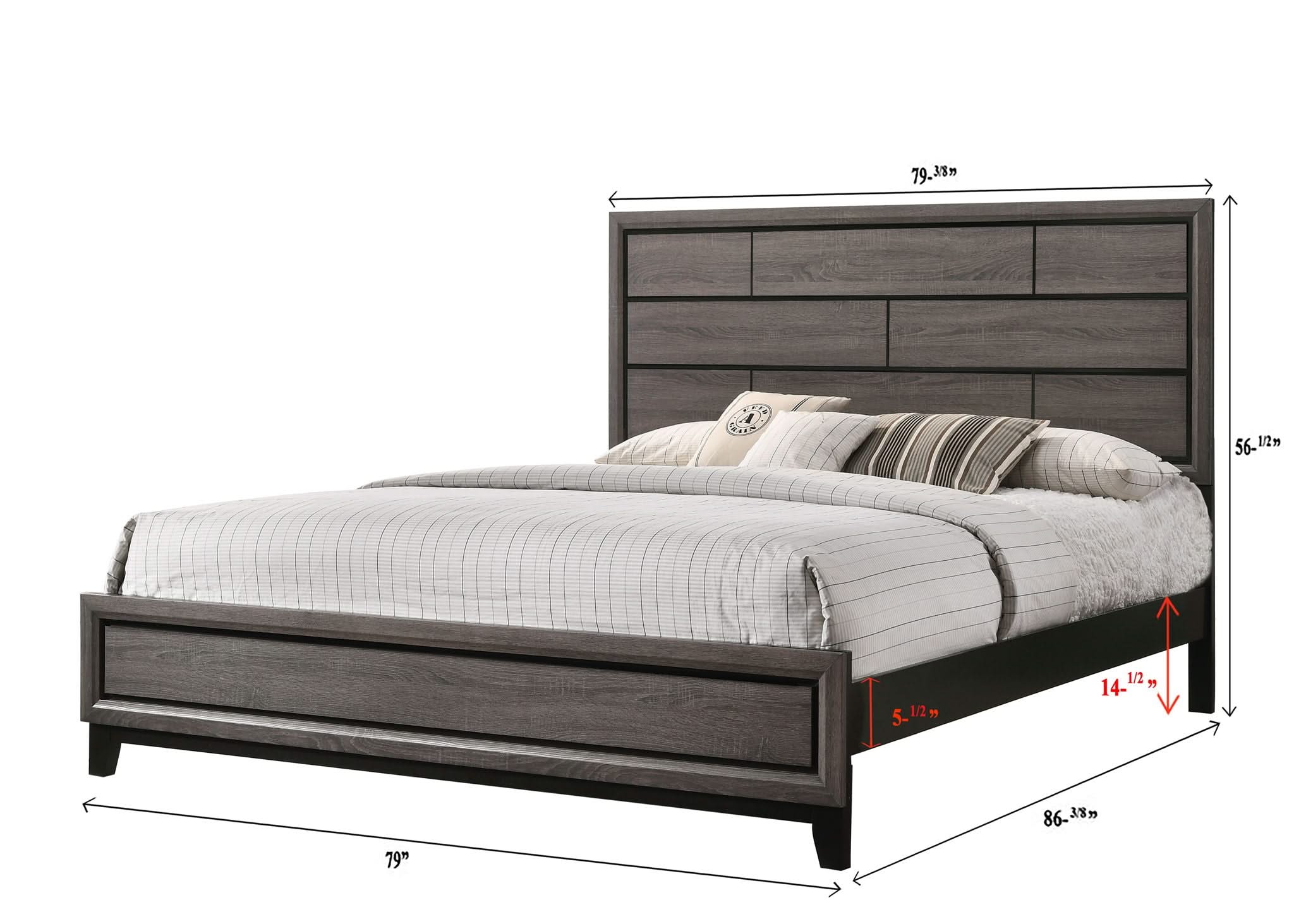 Akerson - California King Bed - Gray - Image 4