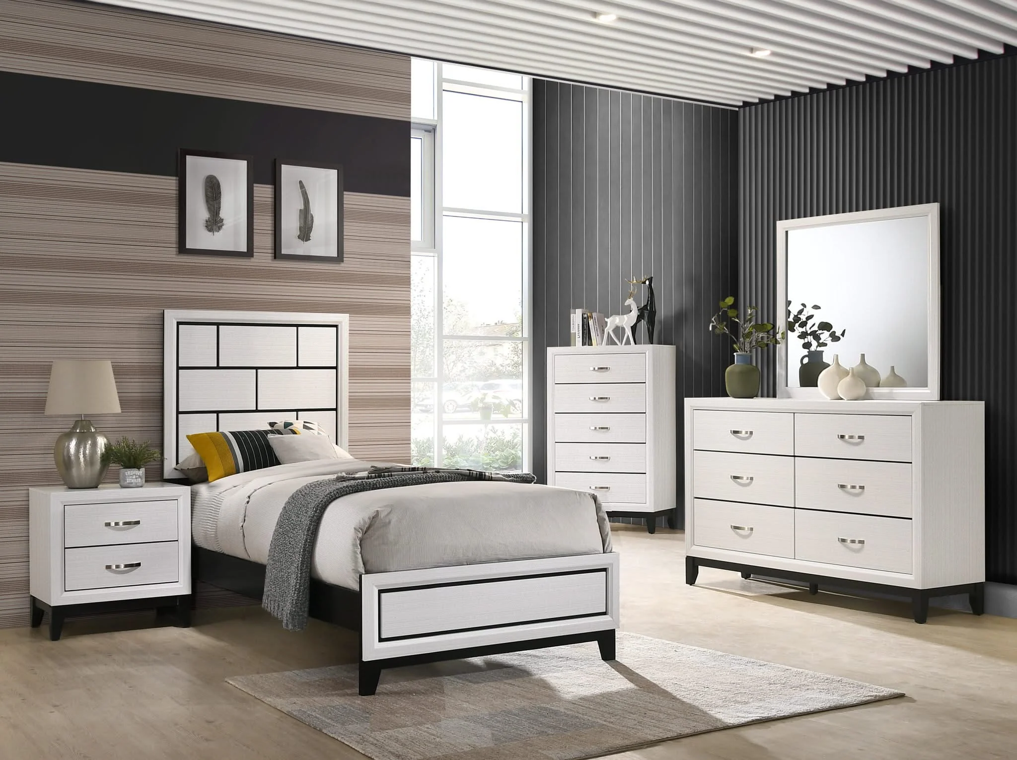 Akerson - Full 4 Piece Bedroom Set - White