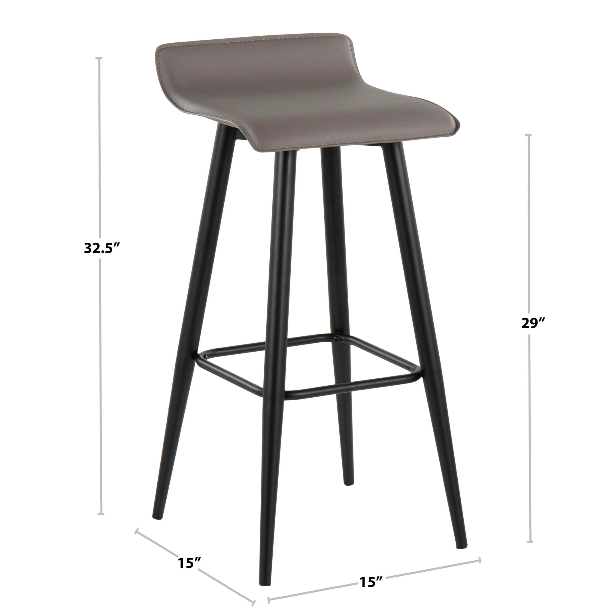 Ale - Contemporary Fixed Height Bar Stool (Set of 2) - Image 6