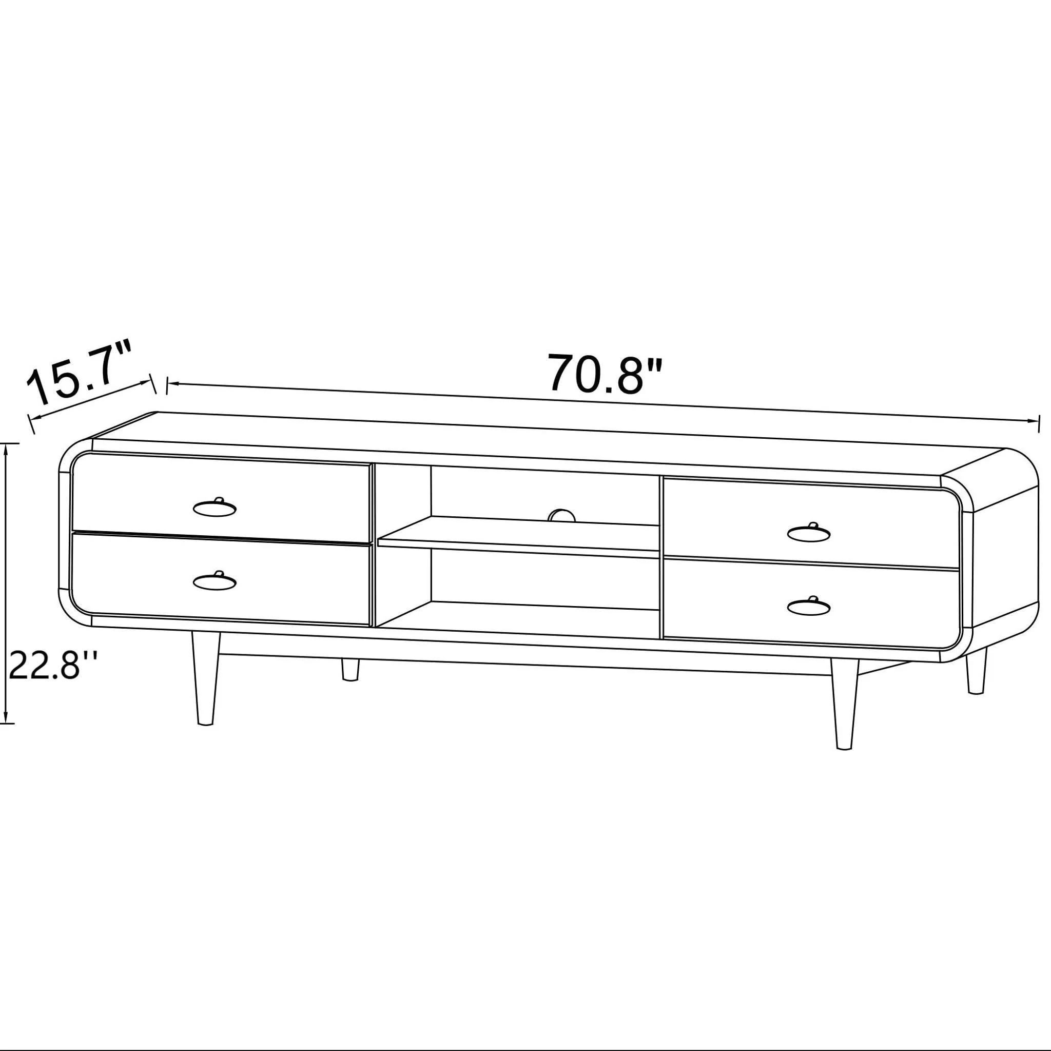 Alexa - TV Stand - Dark Brown / Wood - Image 3
