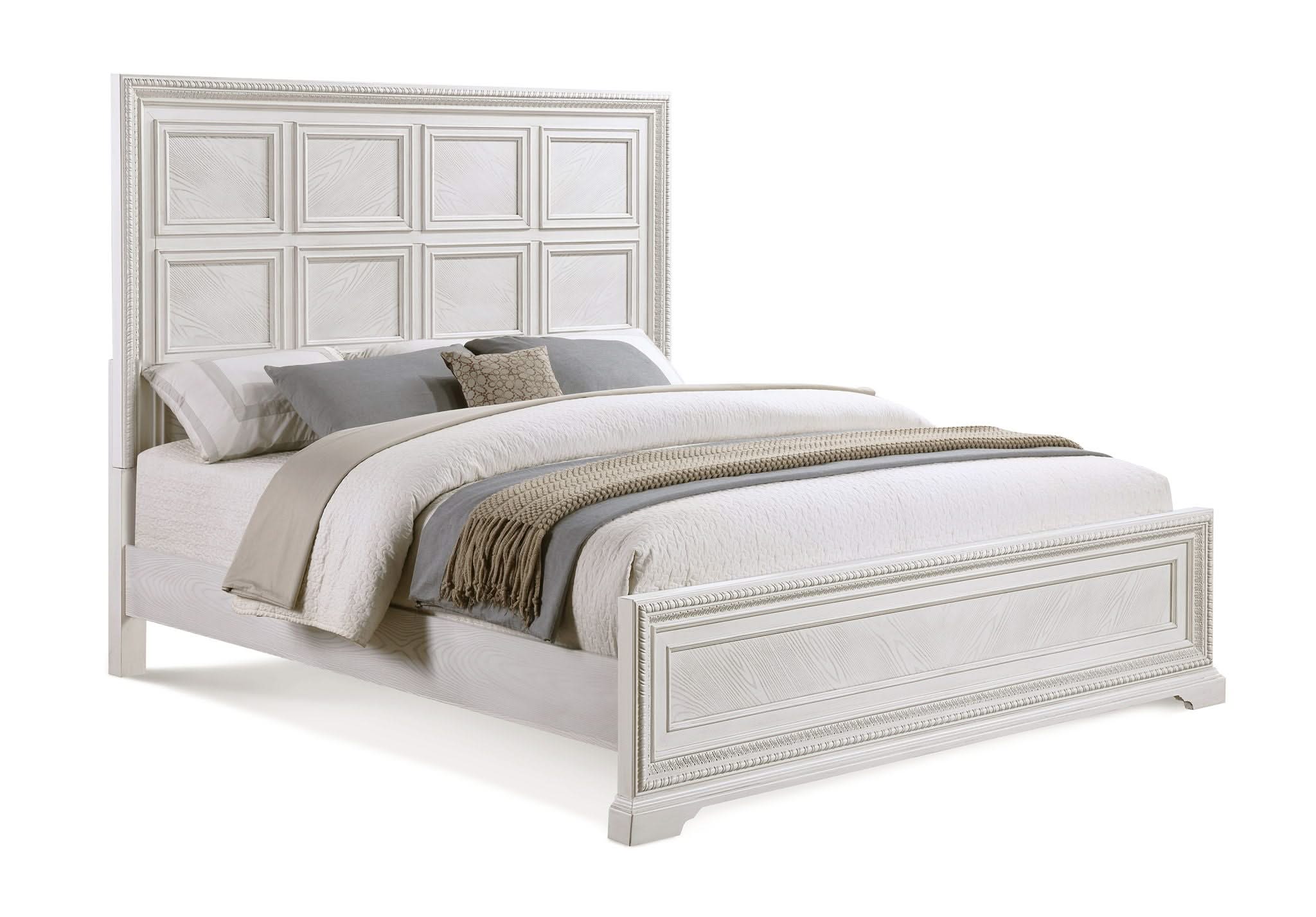 Alexandria - Queen 5 Piece Panel Bedroom Set - White - Image 3