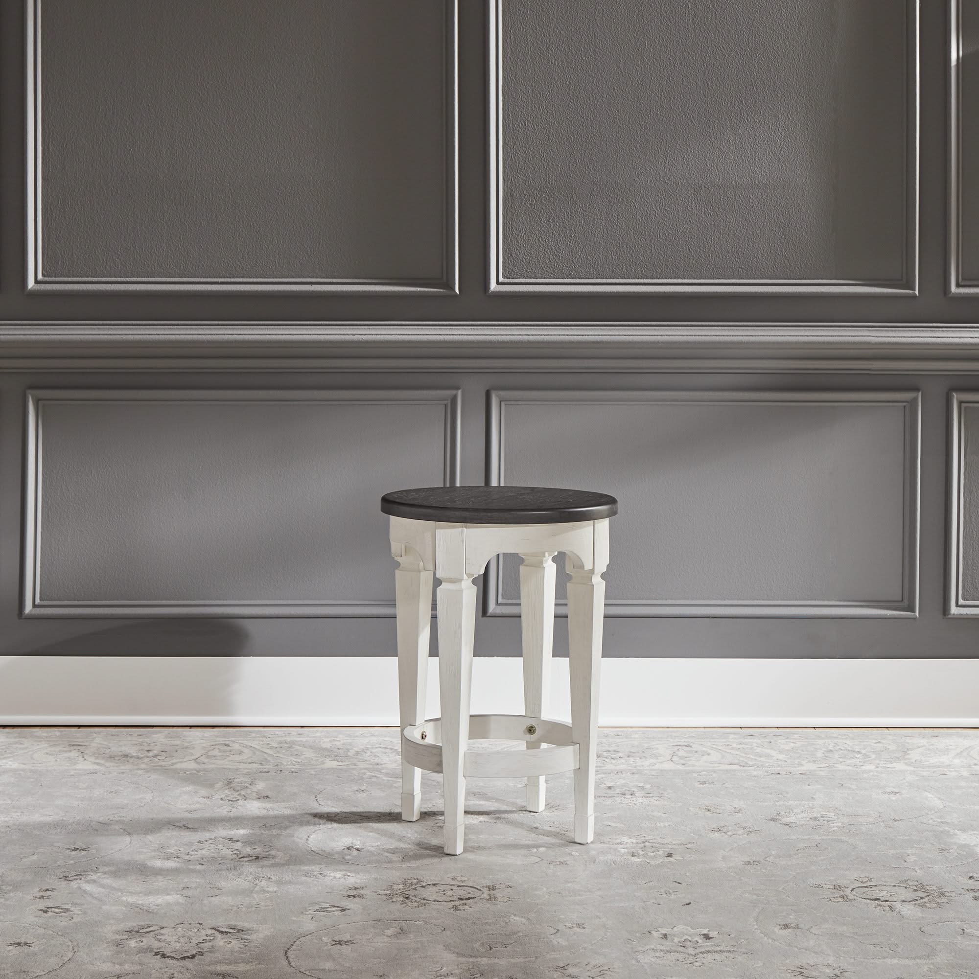 Allyson Park - 4 Piece Dining Room Set - Wirebrushed White / Charcoal - Image 2
